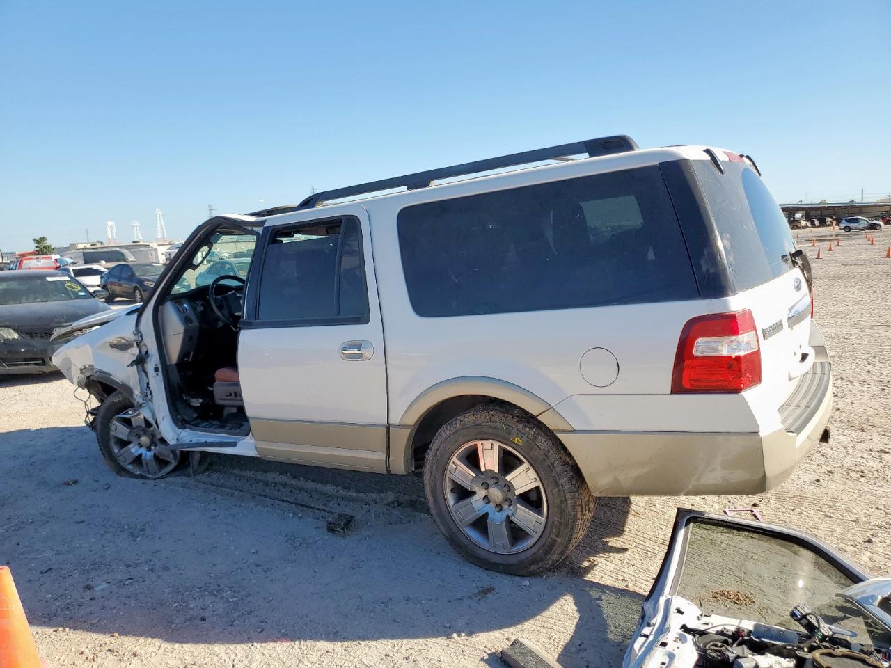 2010 Ford Expedition El Eddie Bauer White vin: 1FMJK1H55AEB49105