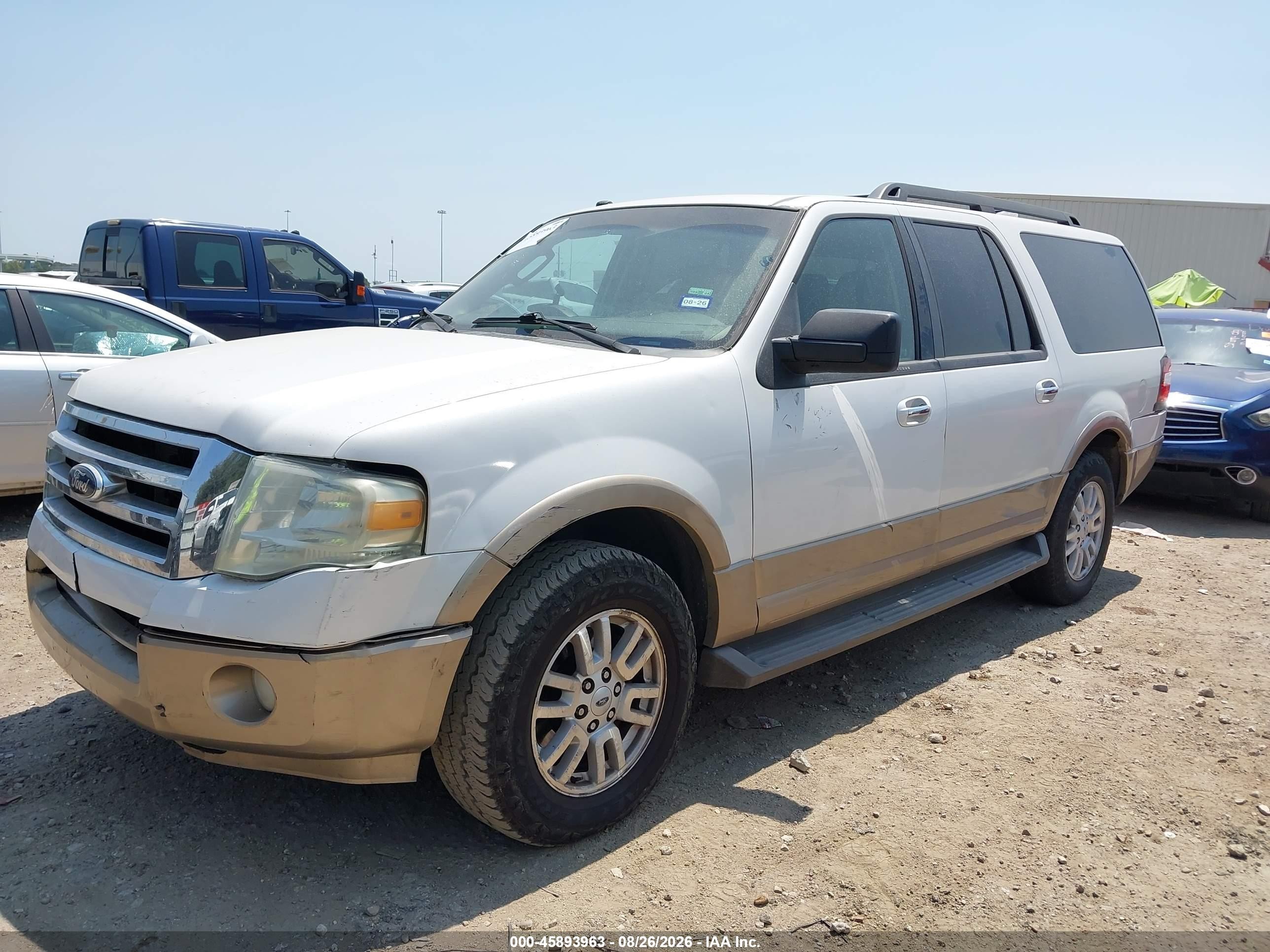 2013 Ford Expedition El Xlt White vin: 1FMJK1H55DEF66325