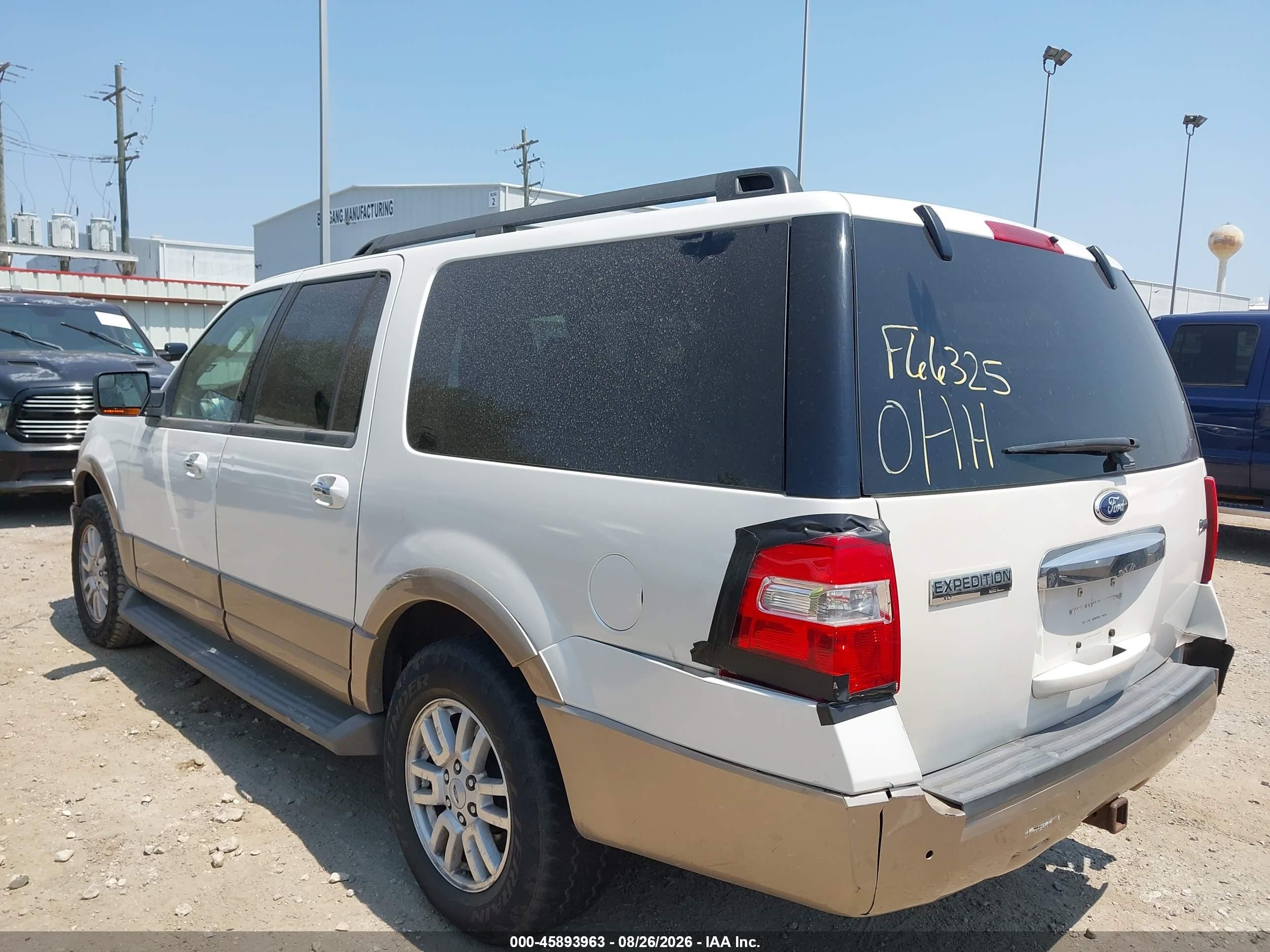 2013 Ford Expedition El Xlt White vin: 1FMJK1H55DEF66325