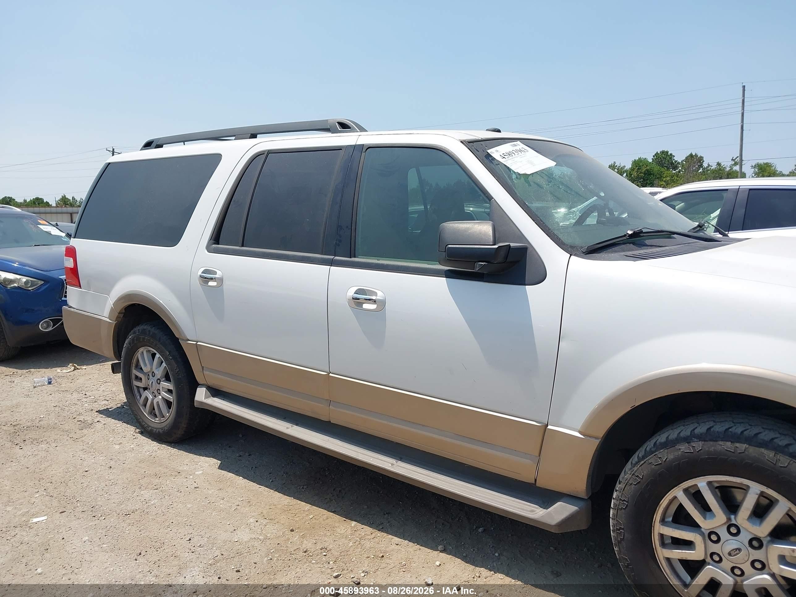 2013 Ford Expedition El Xlt White vin: 1FMJK1H55DEF66325