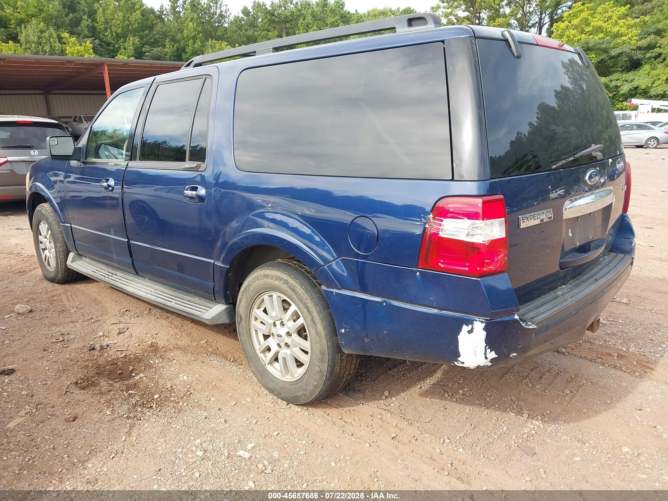 2012 Ford Expedition El Xlt Blue vin: 1FMJK1H56CEF02258