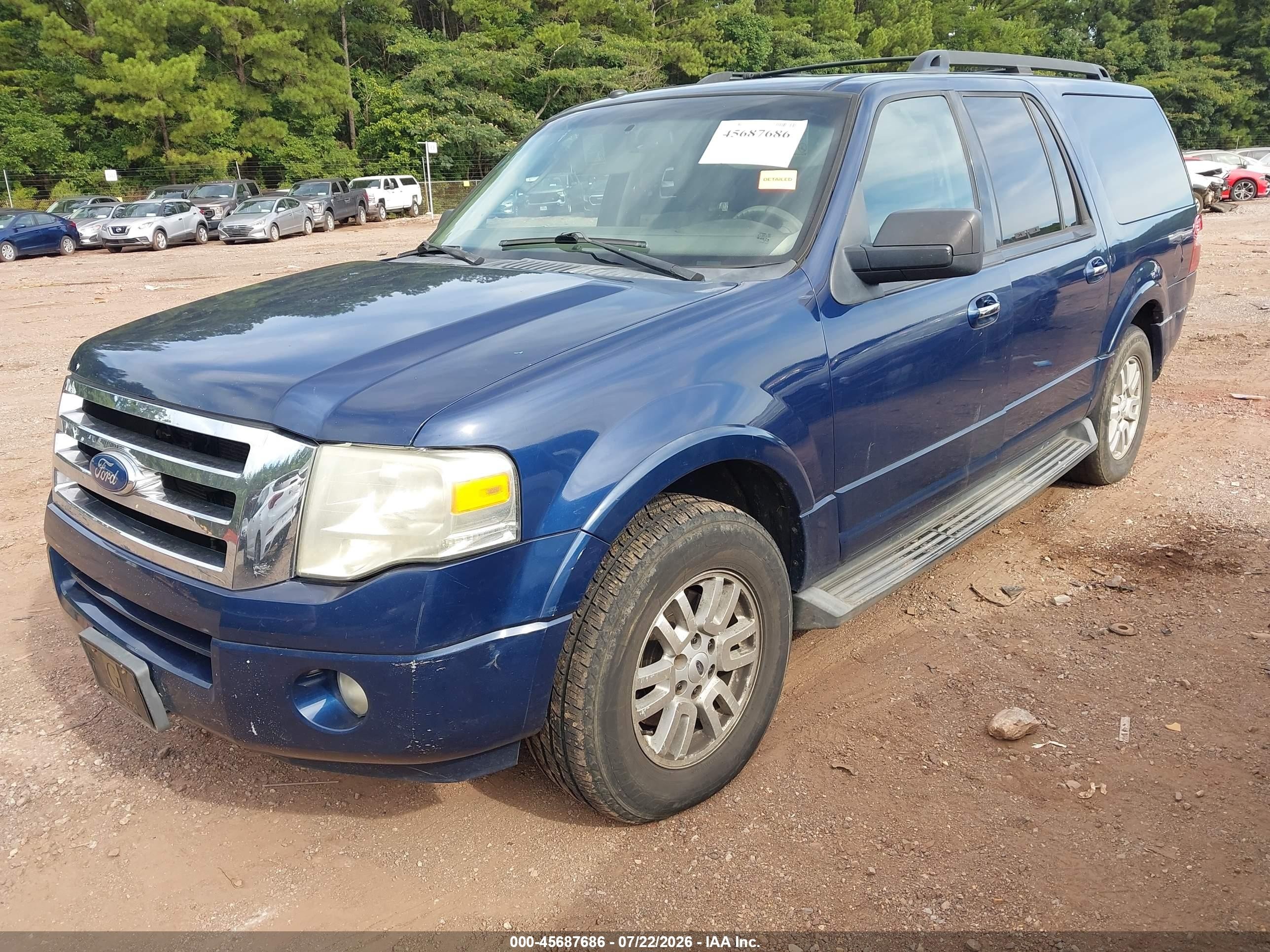 2012 Ford Expedition El Xlt Blue vin: 1FMJK1H56CEF02258