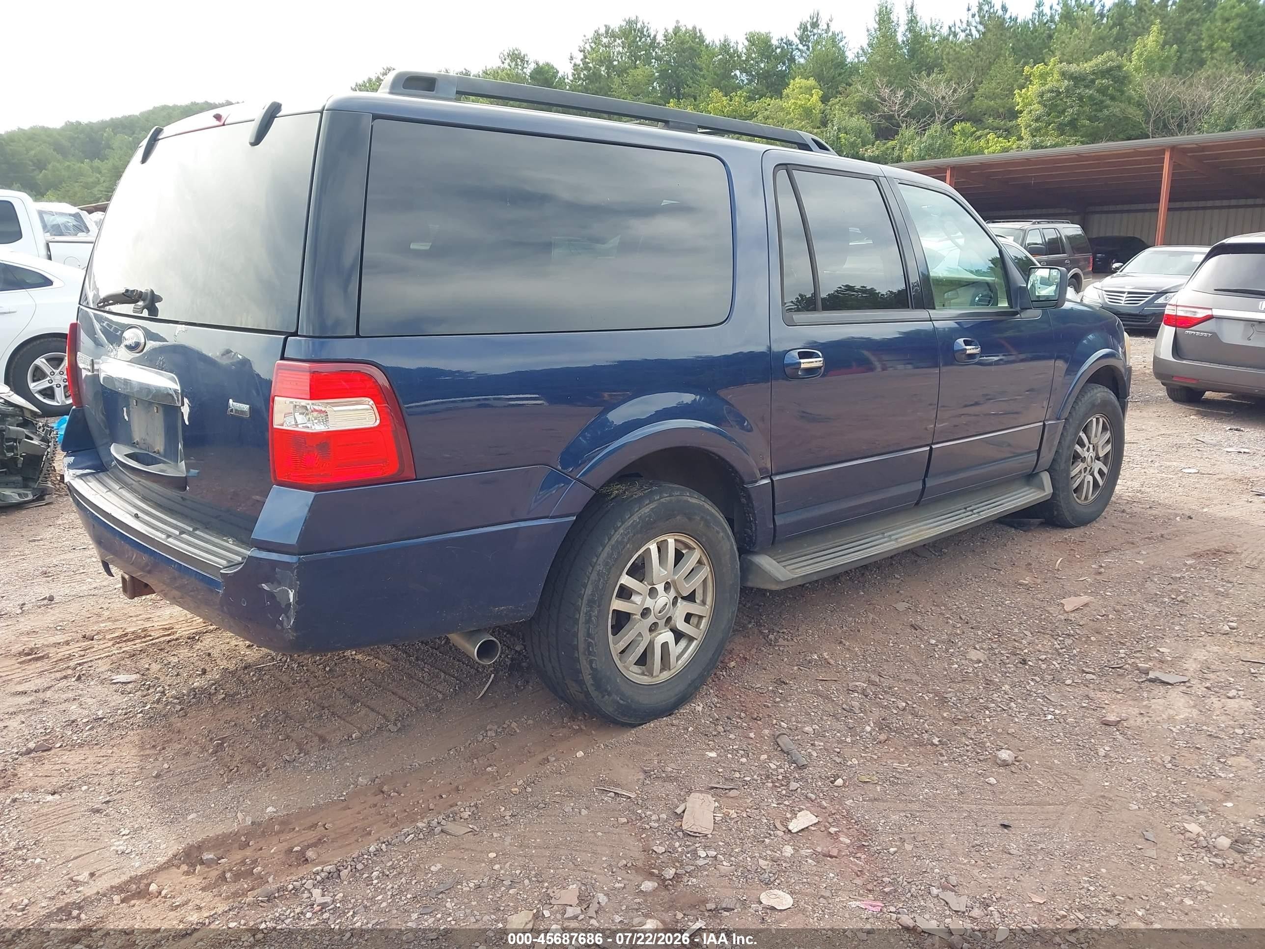 2012 Ford Expedition El Xlt Blue vin: 1FMJK1H56CEF02258