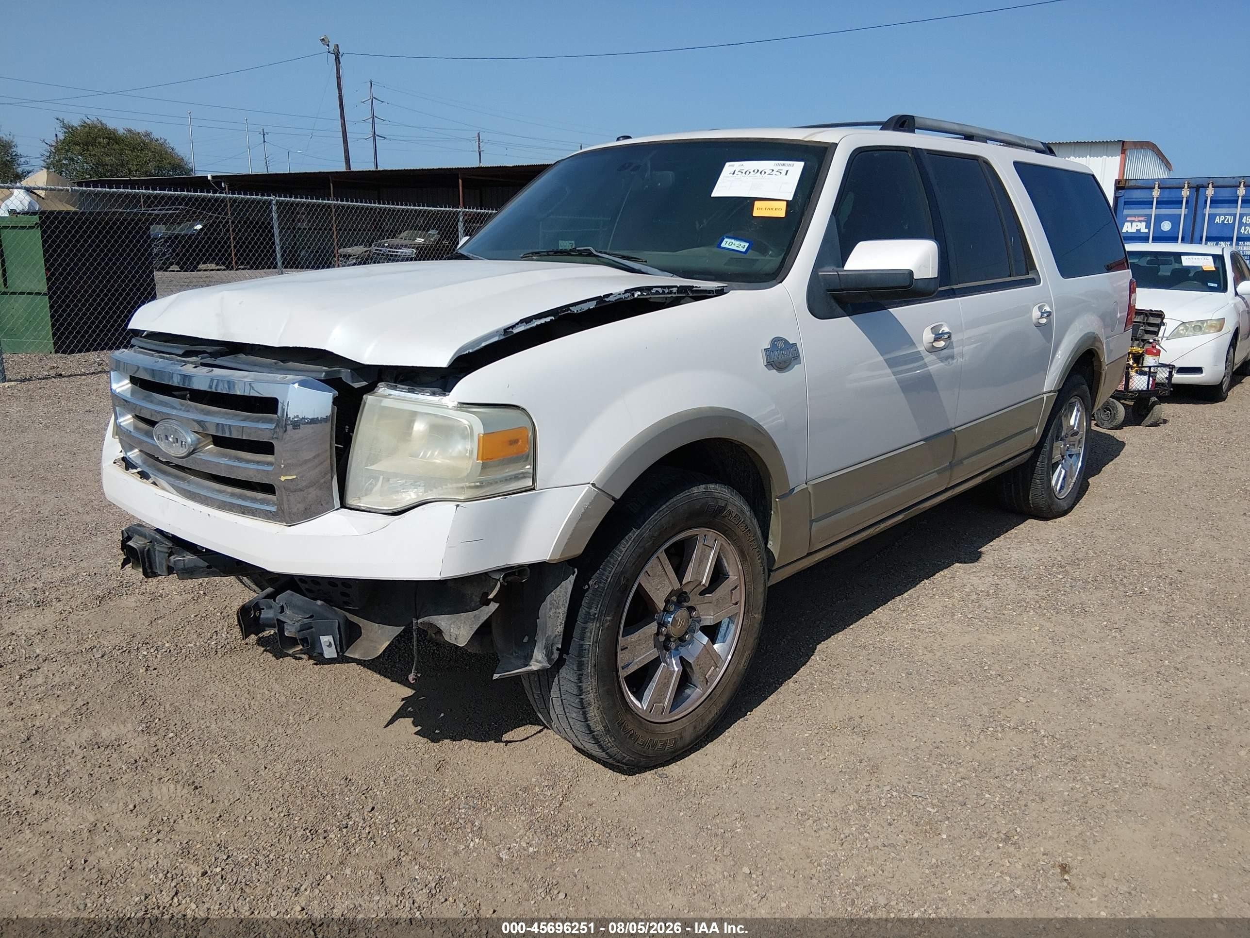 2010 Ford Expedition El King Ranch White vin: 1FMJK1H58AEA38581