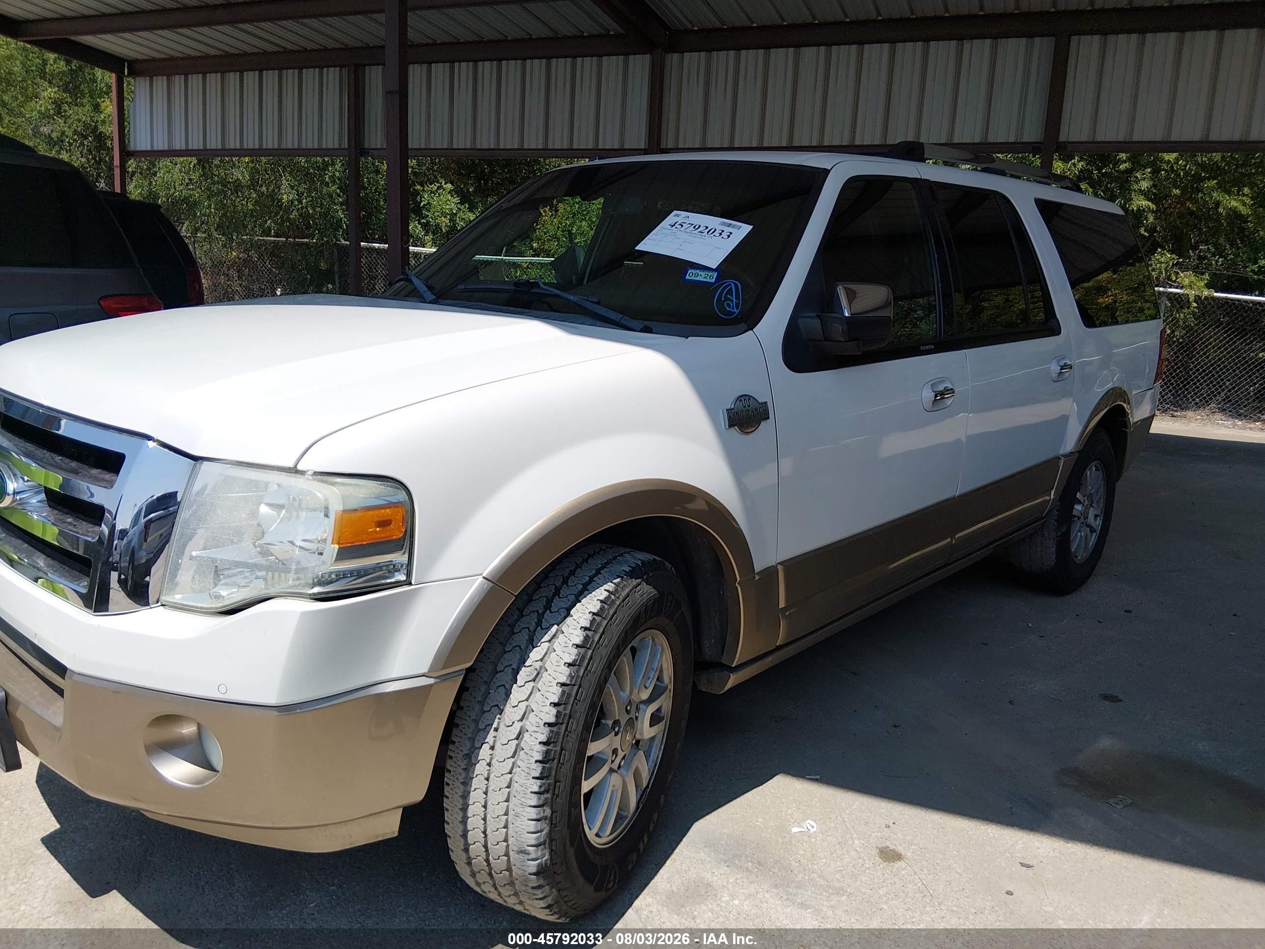 2014 Ford Expedition El King Ranch White vin: 1FMJK1H5XEEF32494