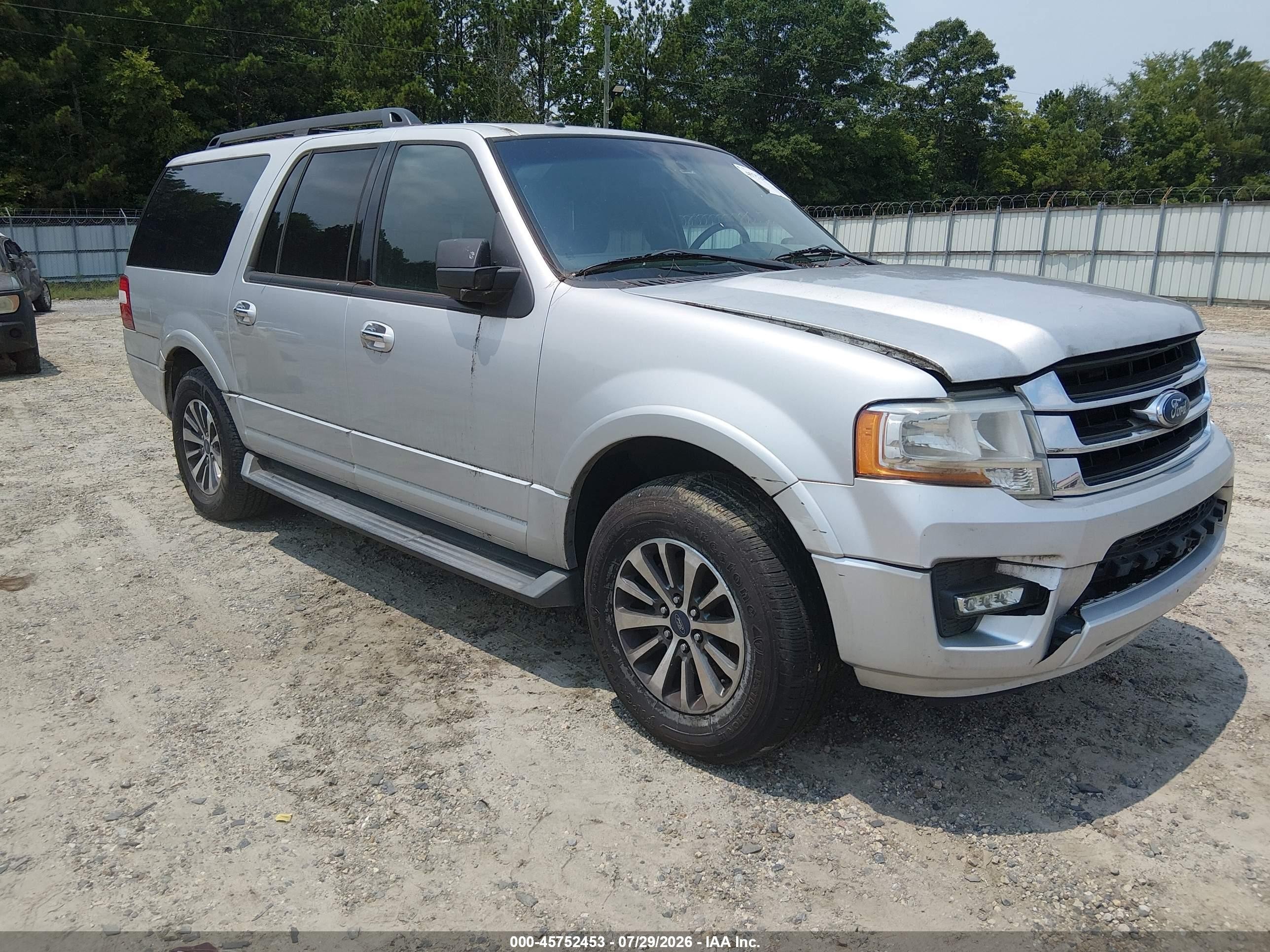2015 Ford Expedition El Xlt Silver vin: 1FMJK1HT4FEF15240