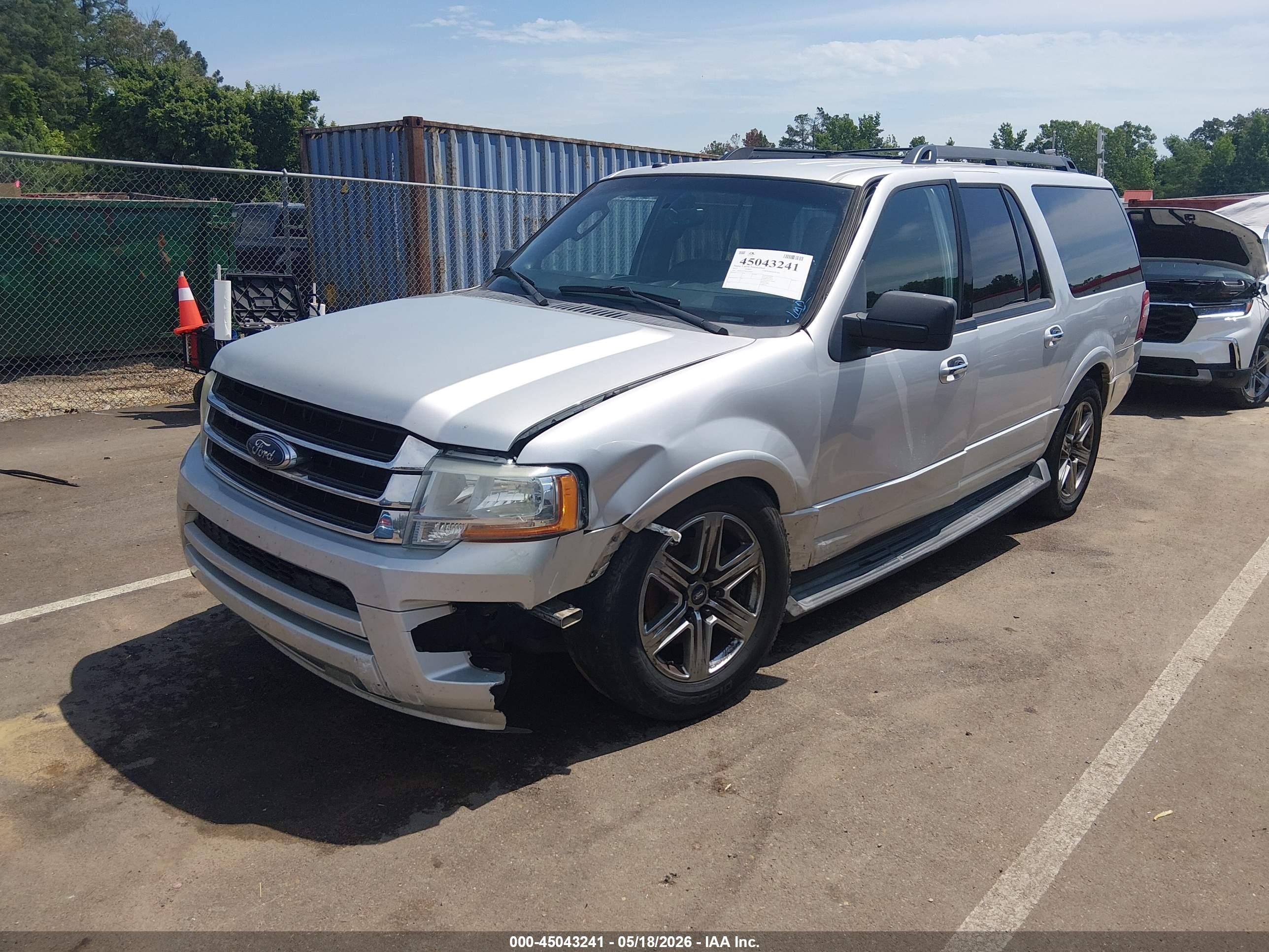 2015 Ford Expedition El Xlt Silver vin: 1FMJK1HT4FEF44835