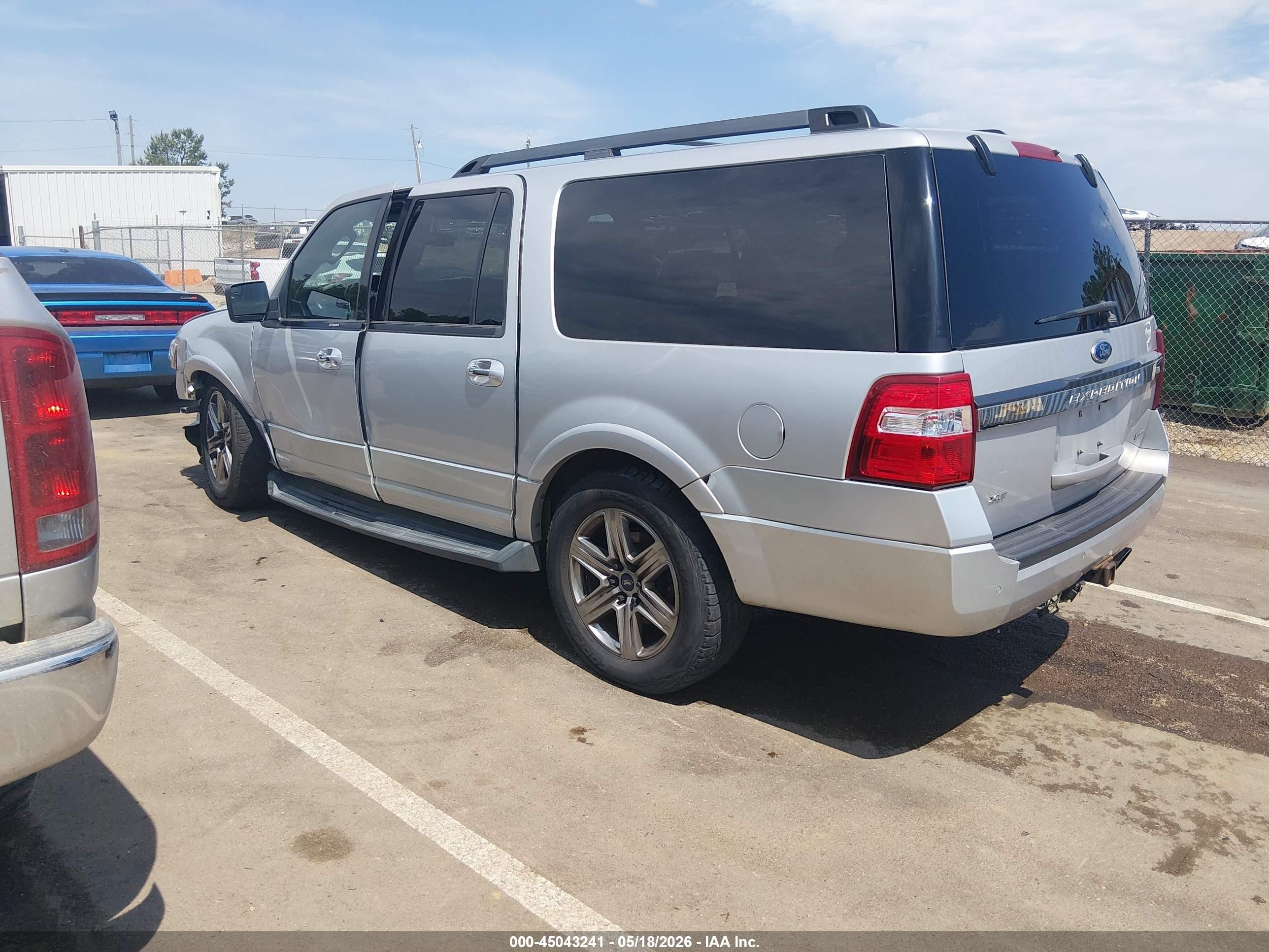 2015 Ford Expedition El Xlt Silver vin: 1FMJK1HT4FEF44835