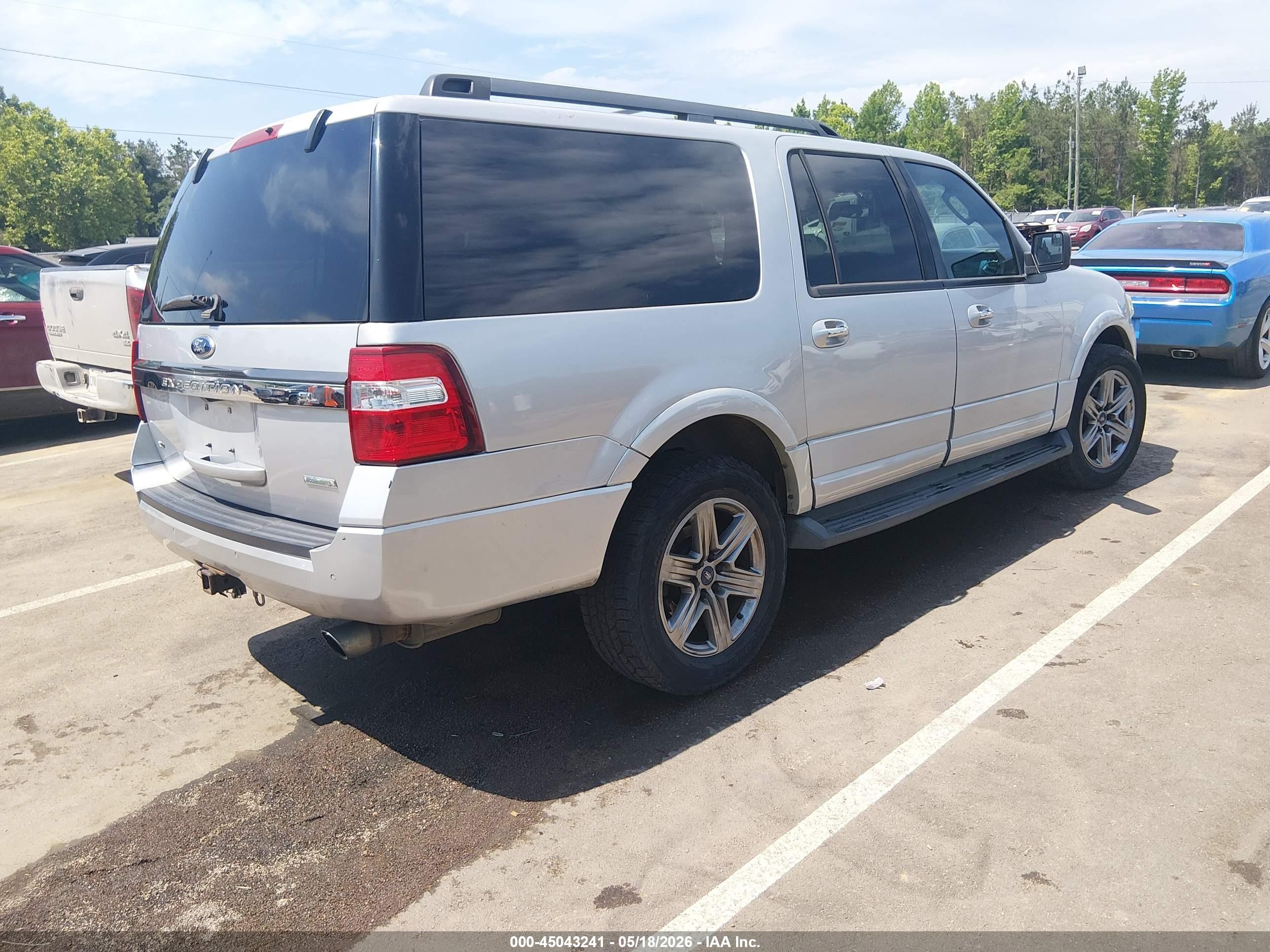 2015 Ford Expedition El Xlt Silver vin: 1FMJK1HT4FEF44835