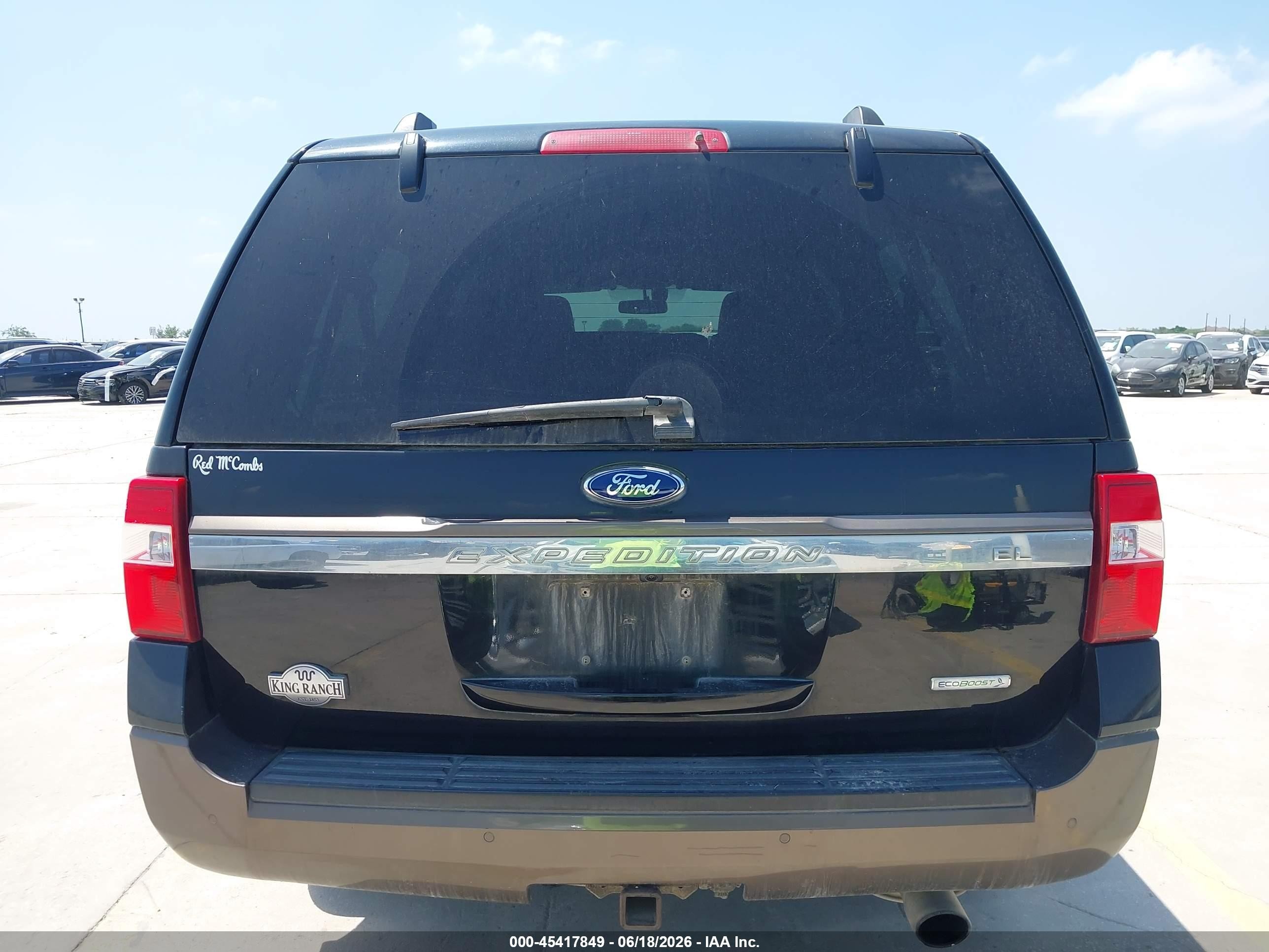 2015 Ford Expedition El King Ranch Black vin: 1FMJK1HT6FEF12954