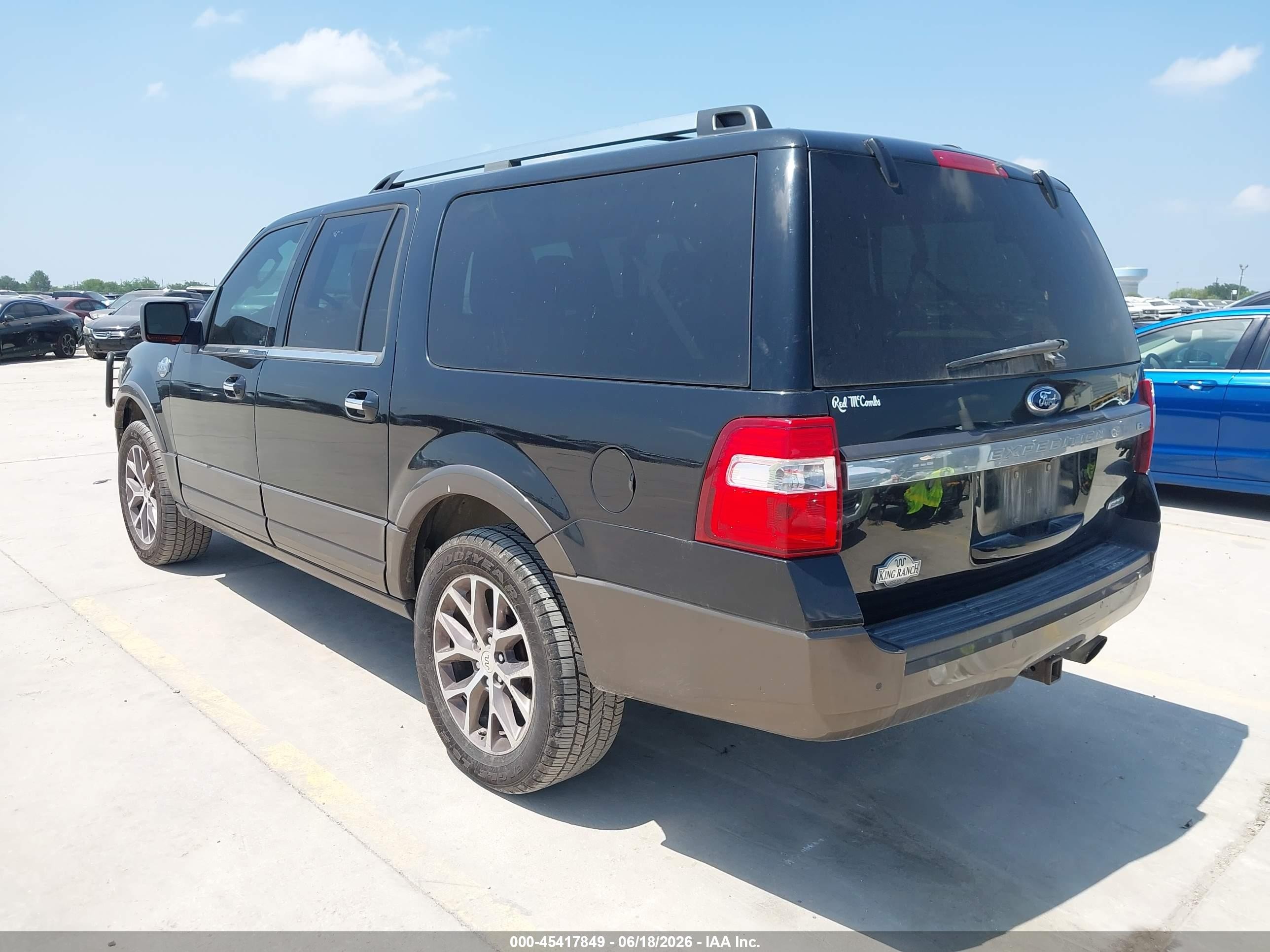 2015 Ford Expedition El King Ranch Black vin: 1FMJK1HT6FEF12954
