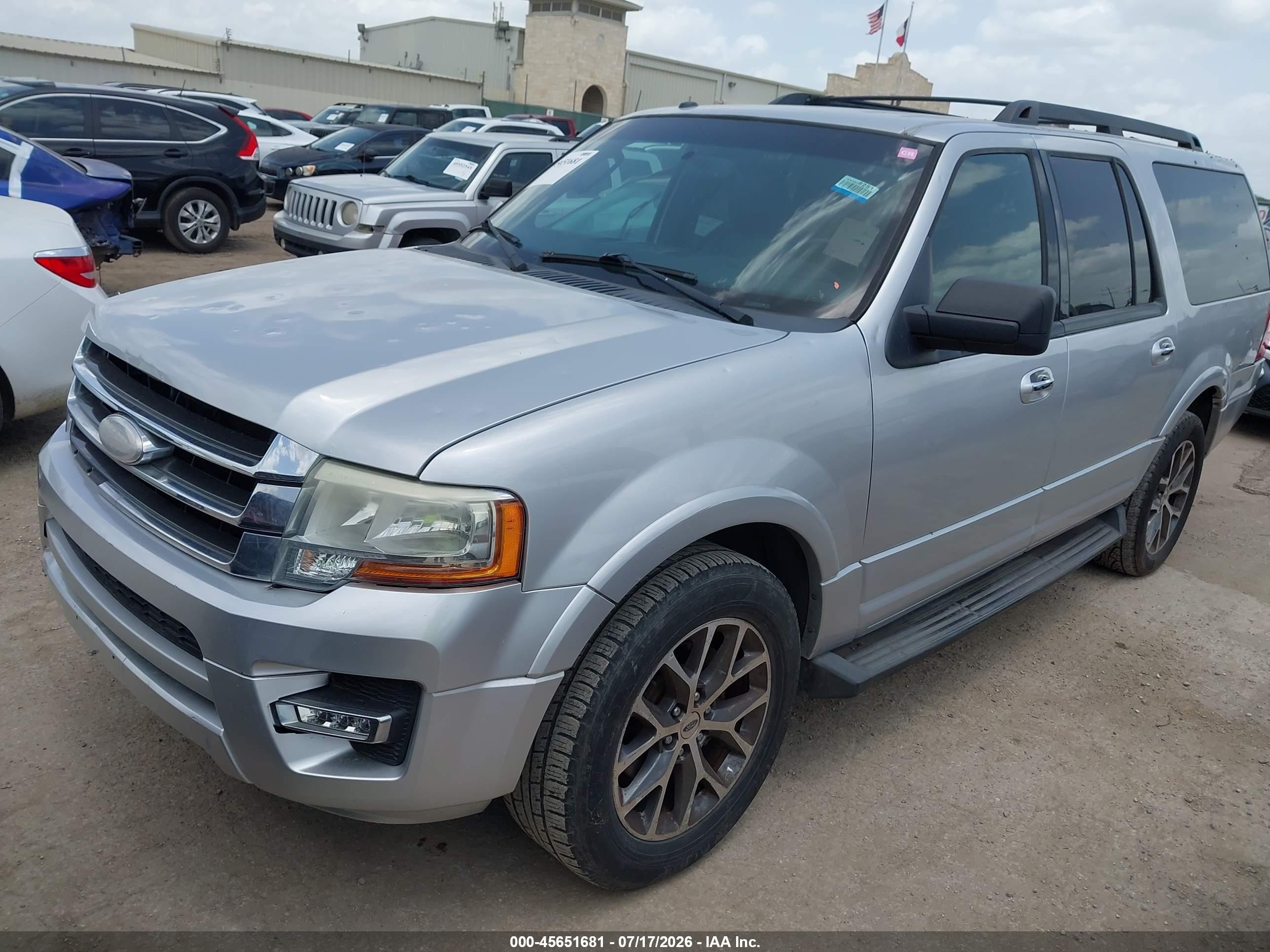 2015 Ford Expedition El Xlt Silver vin: 1FMJK1HT6FEF31729