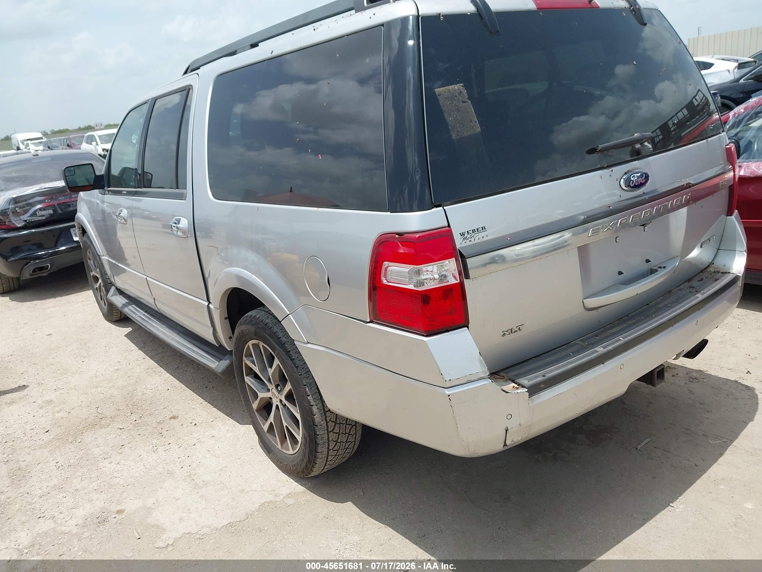 2015 Ford Expedition El Xlt Silver vin: 1FMJK1HT6FEF31729