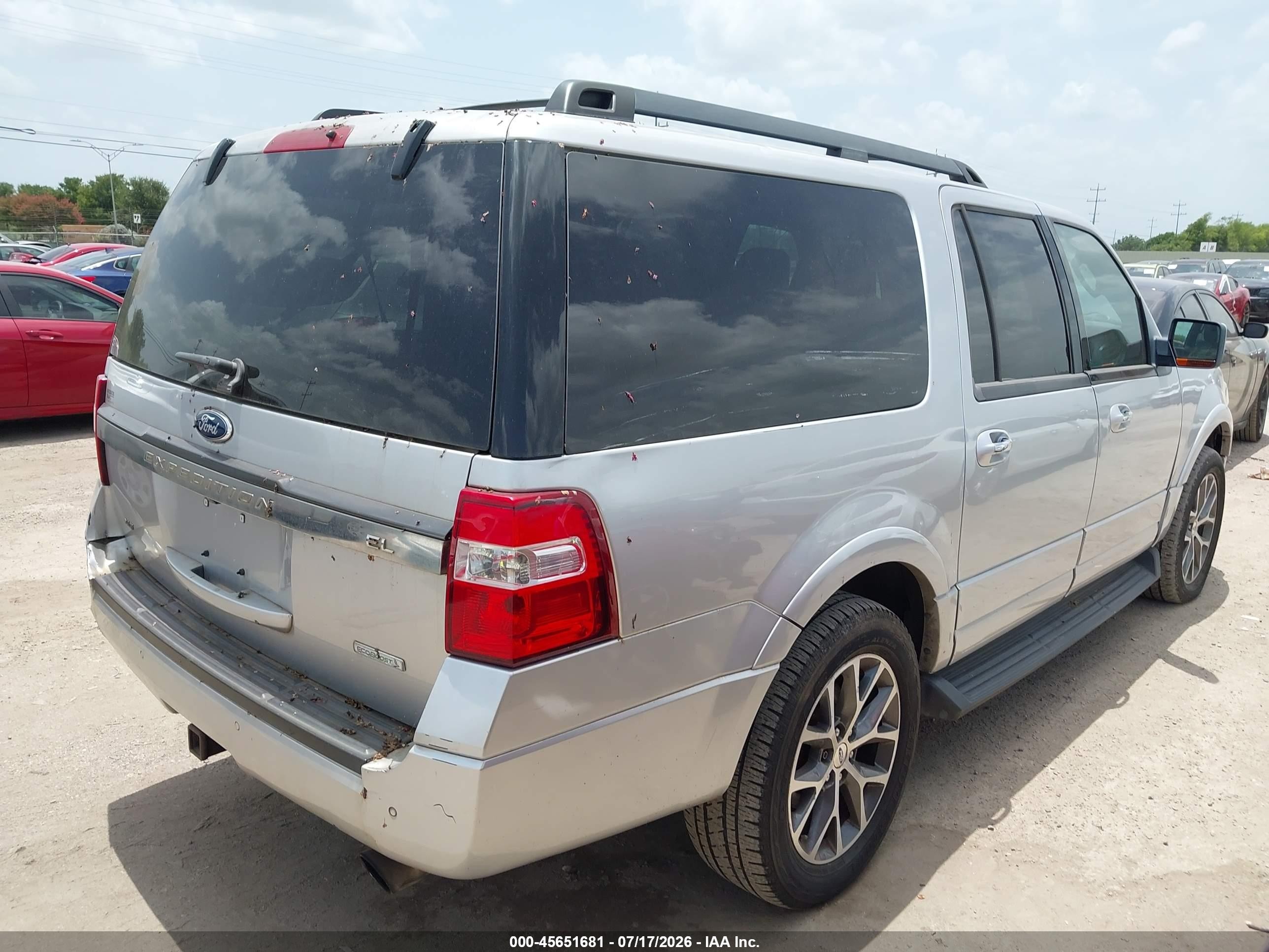 2015 Ford Expedition El Xlt Silver vin: 1FMJK1HT6FEF31729