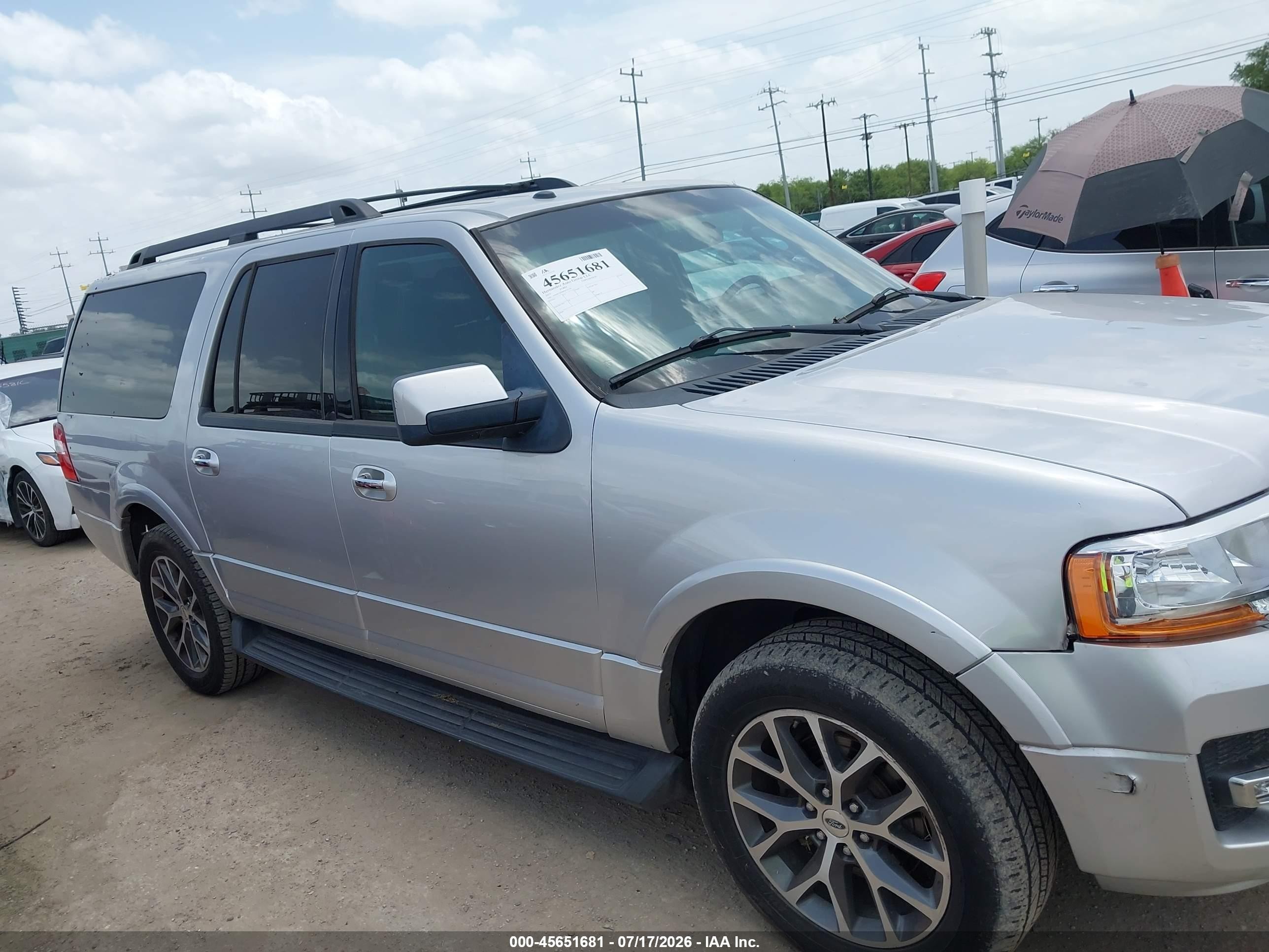 2015 Ford Expedition El Xlt Silver vin: 1FMJK1HT6FEF31729