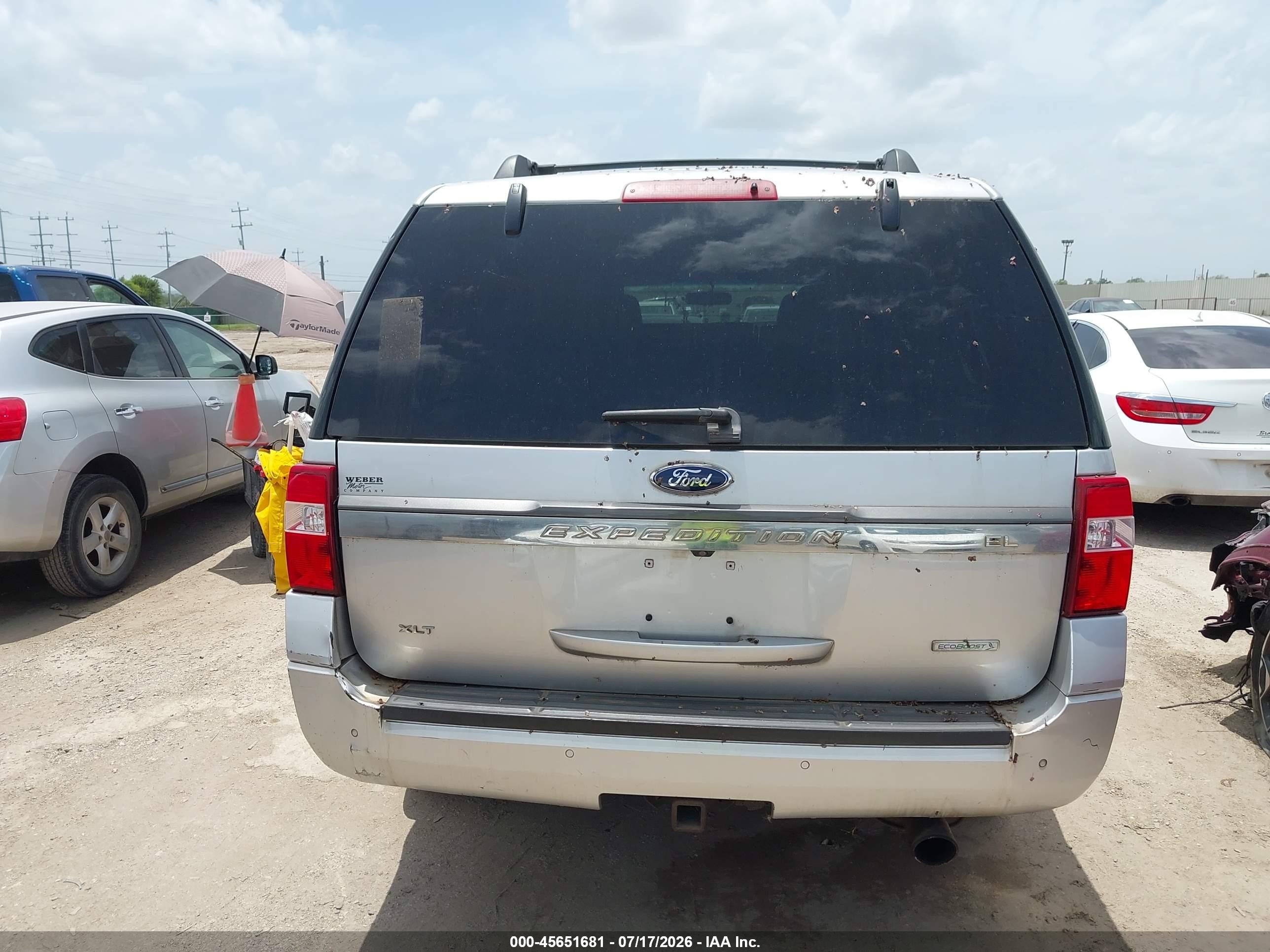 2015 Ford Expedition El Xlt Silver vin: 1FMJK1HT6FEF31729
