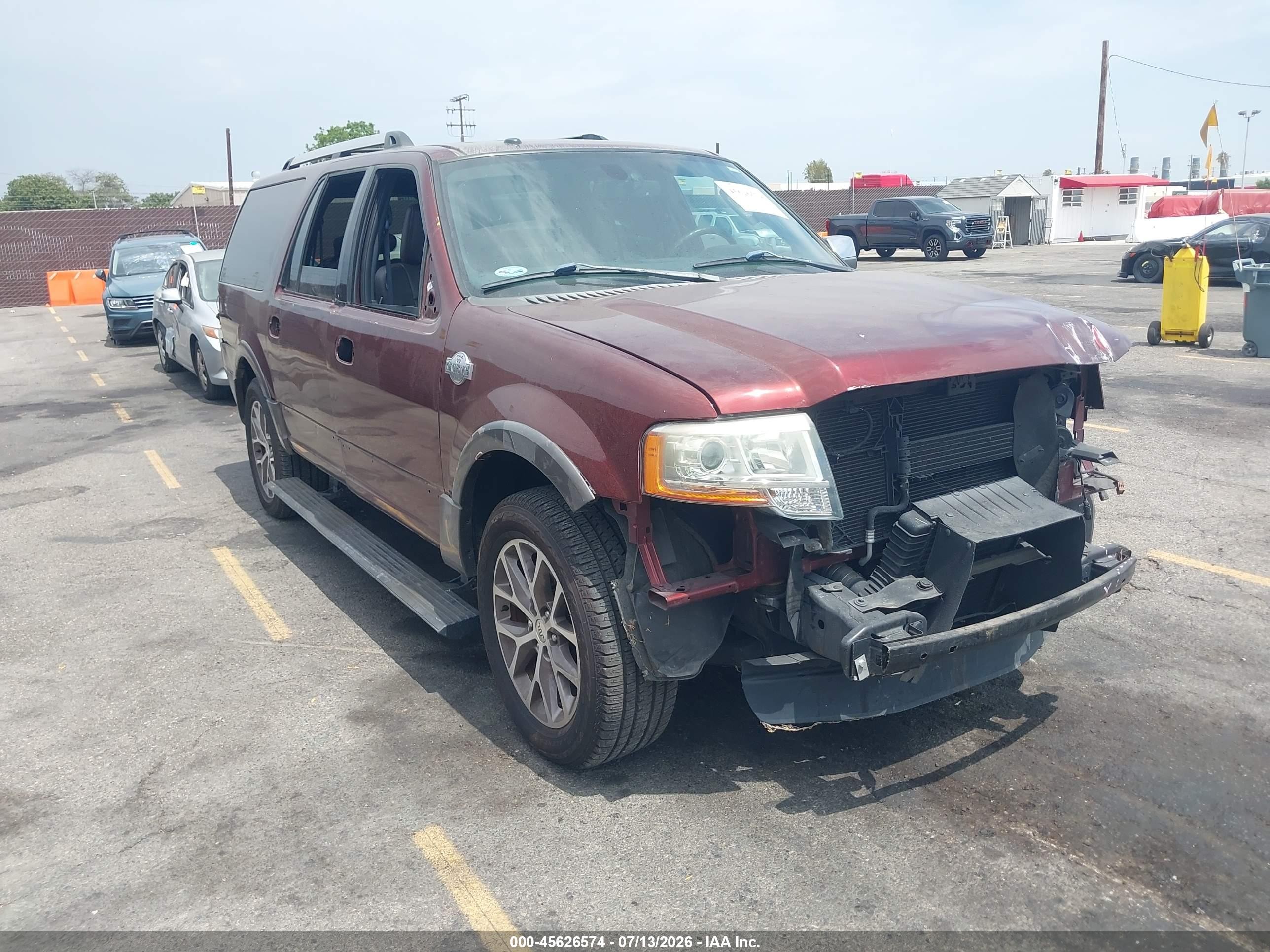 2015 Ford Expedition El King Ranch Темно-бордовый vin: 1FMJK1HT8FEF26600