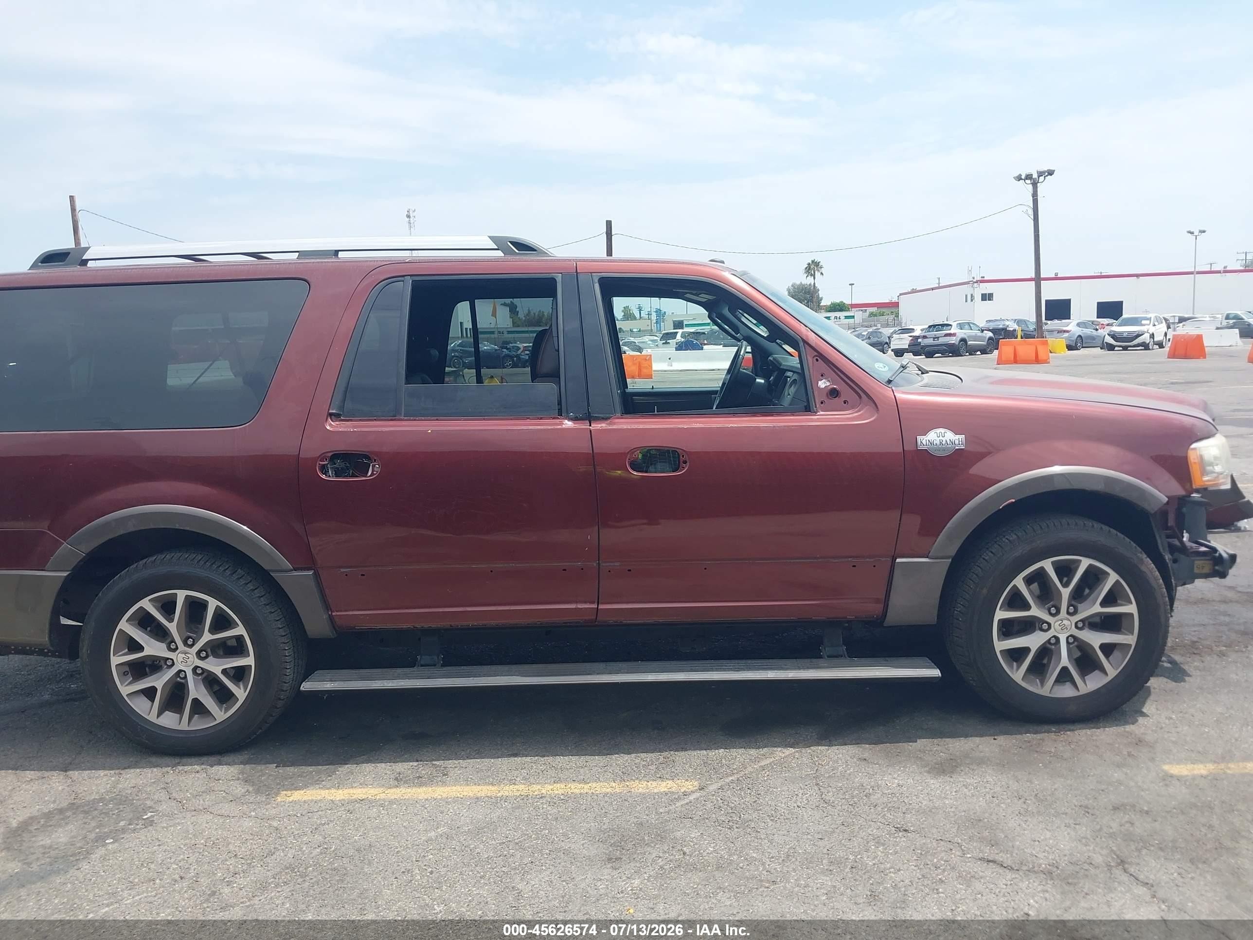 2015 Ford Expedition El King Ranch Maroon vin: 1FMJK1HT8FEF26600