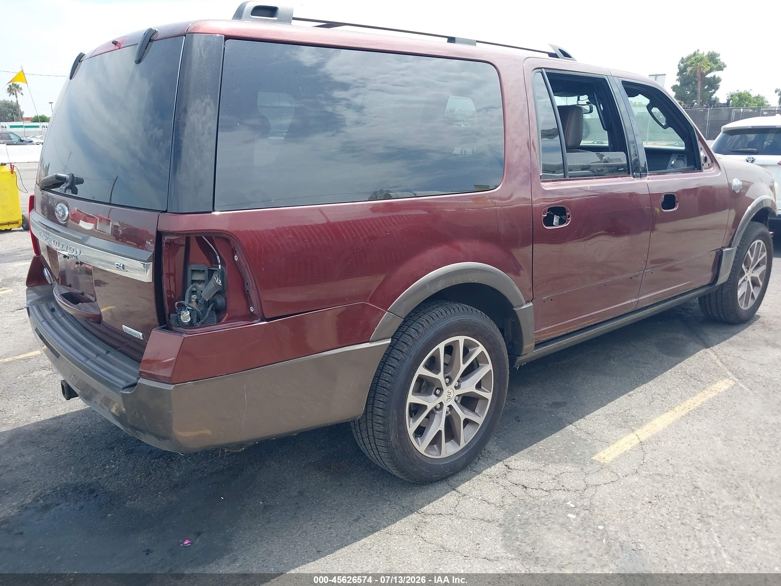 2015 Ford Expedition El King Ranch Maroon vin: 1FMJK1HT8FEF26600