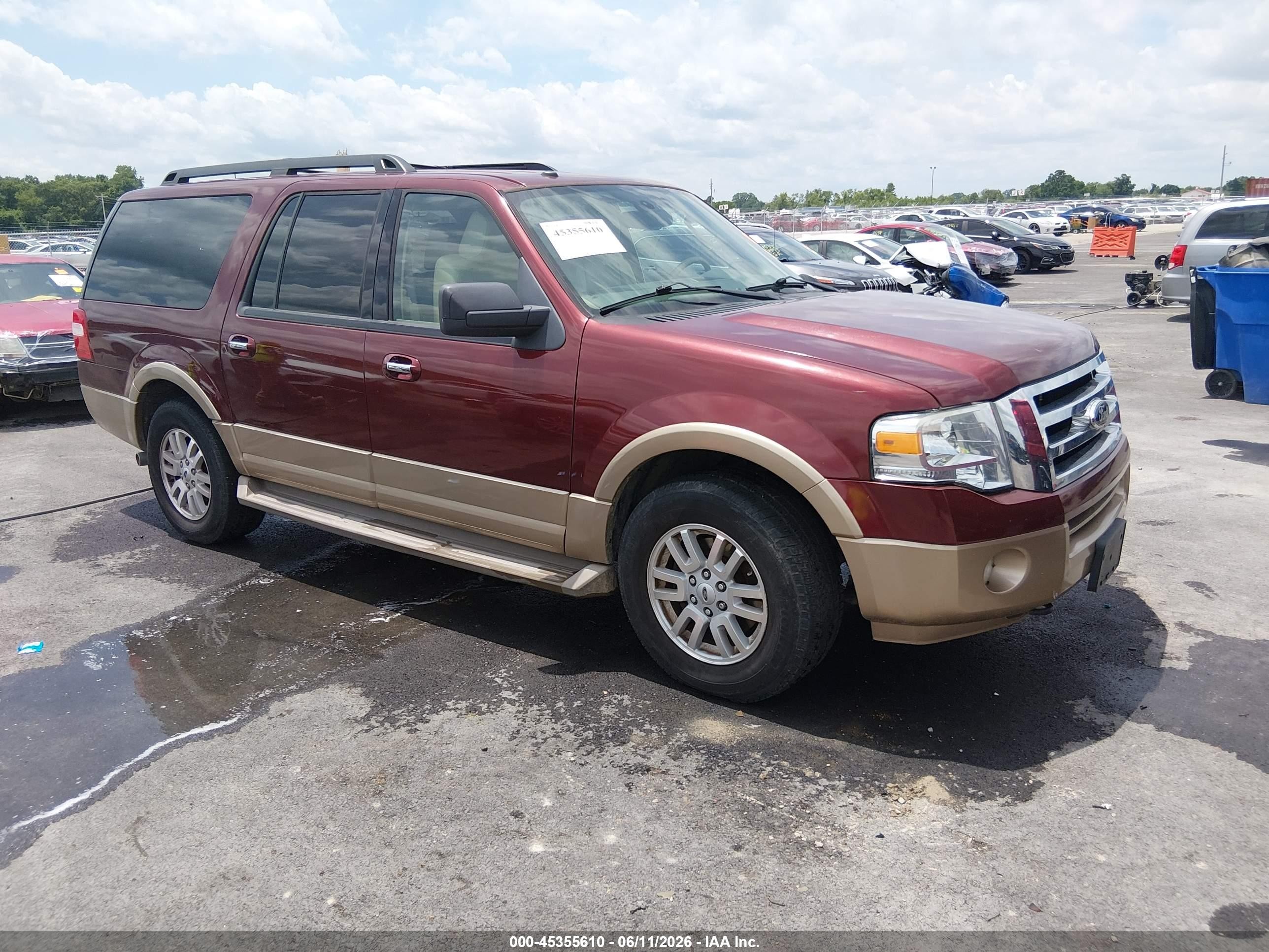 2012 Ford Expedition El Xlt Red vin: 1FMJK1J51CEF40748