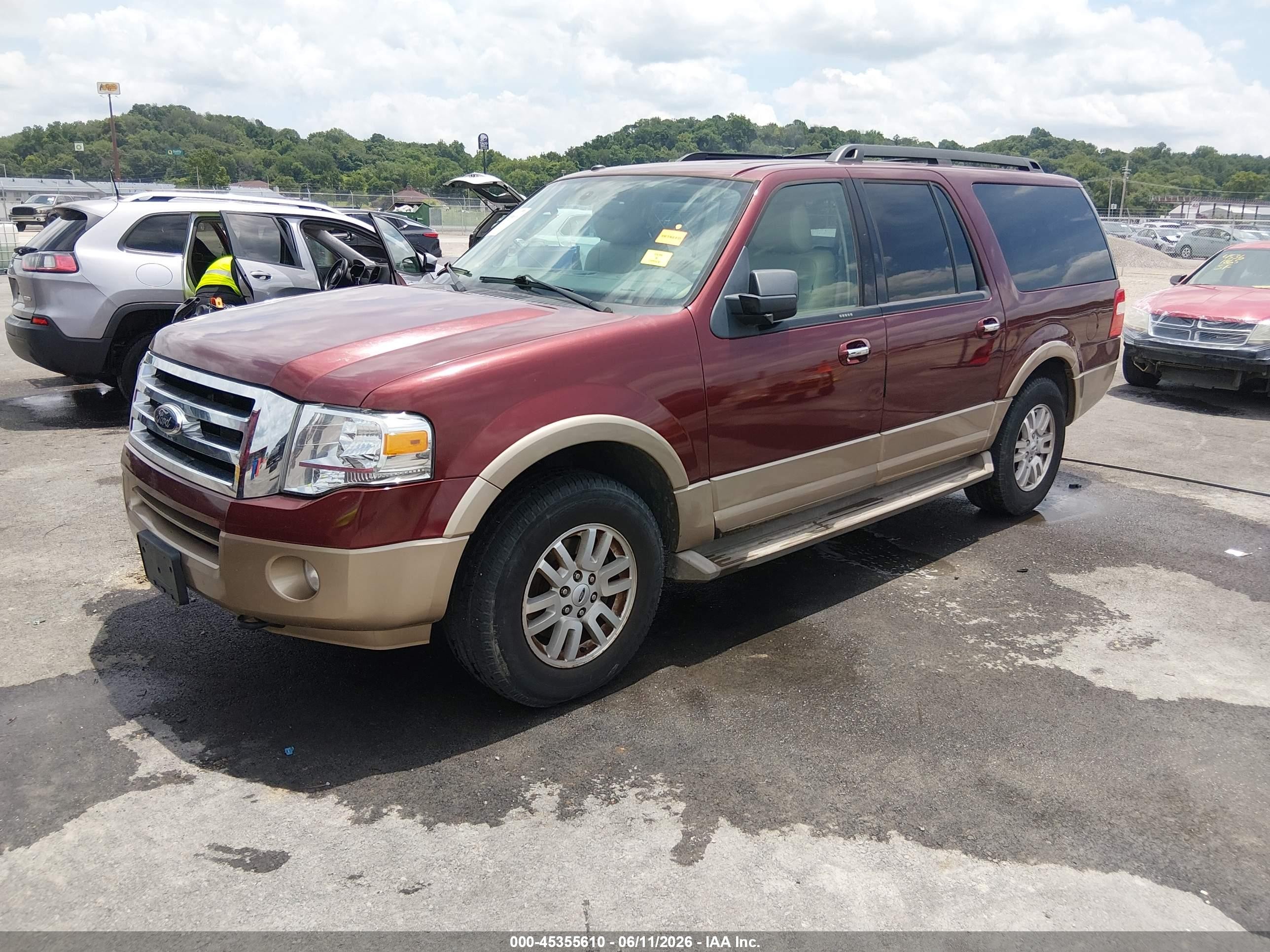 2012 Ford Expedition El Xlt Red vin: 1FMJK1J51CEF40748