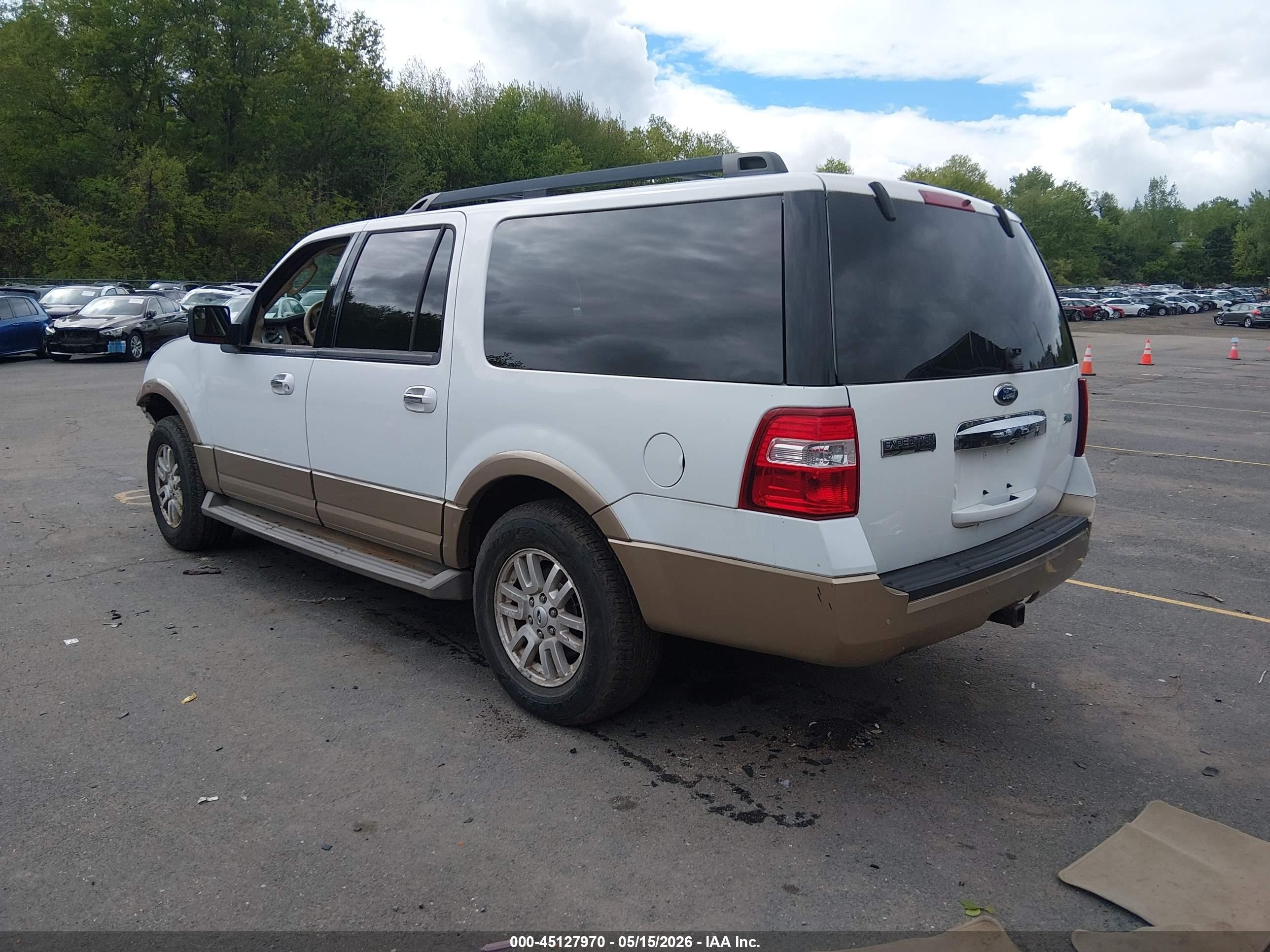 2012 Ford Expedition El Xlt White vin: 1FMJK1J54CEF11325
