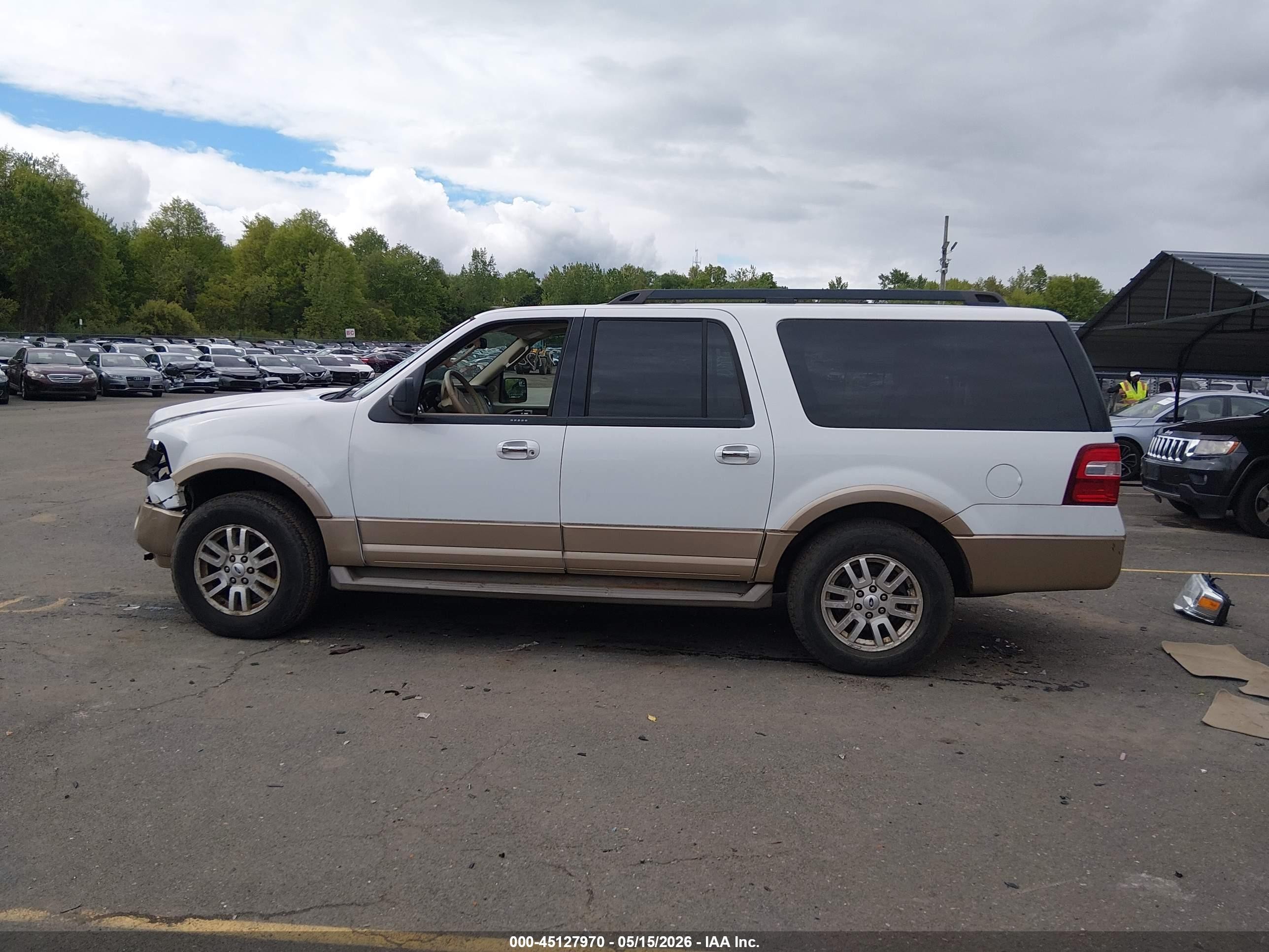 2012 Ford Expedition El Xlt White vin: 1FMJK1J54CEF11325