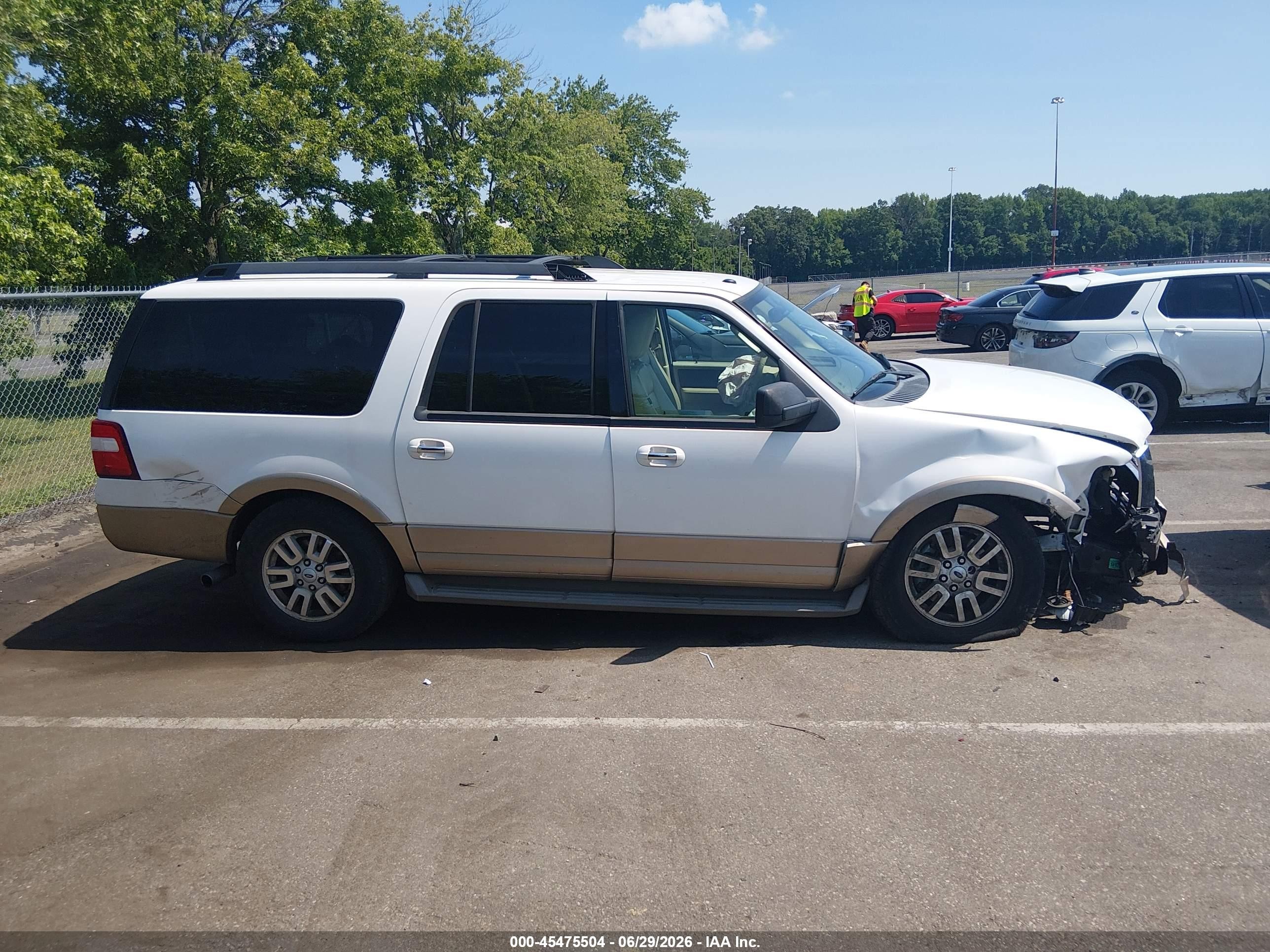 2014 Ford Expedition El King Ranch/xlt White vin: 1FMJK1J55EEF51058