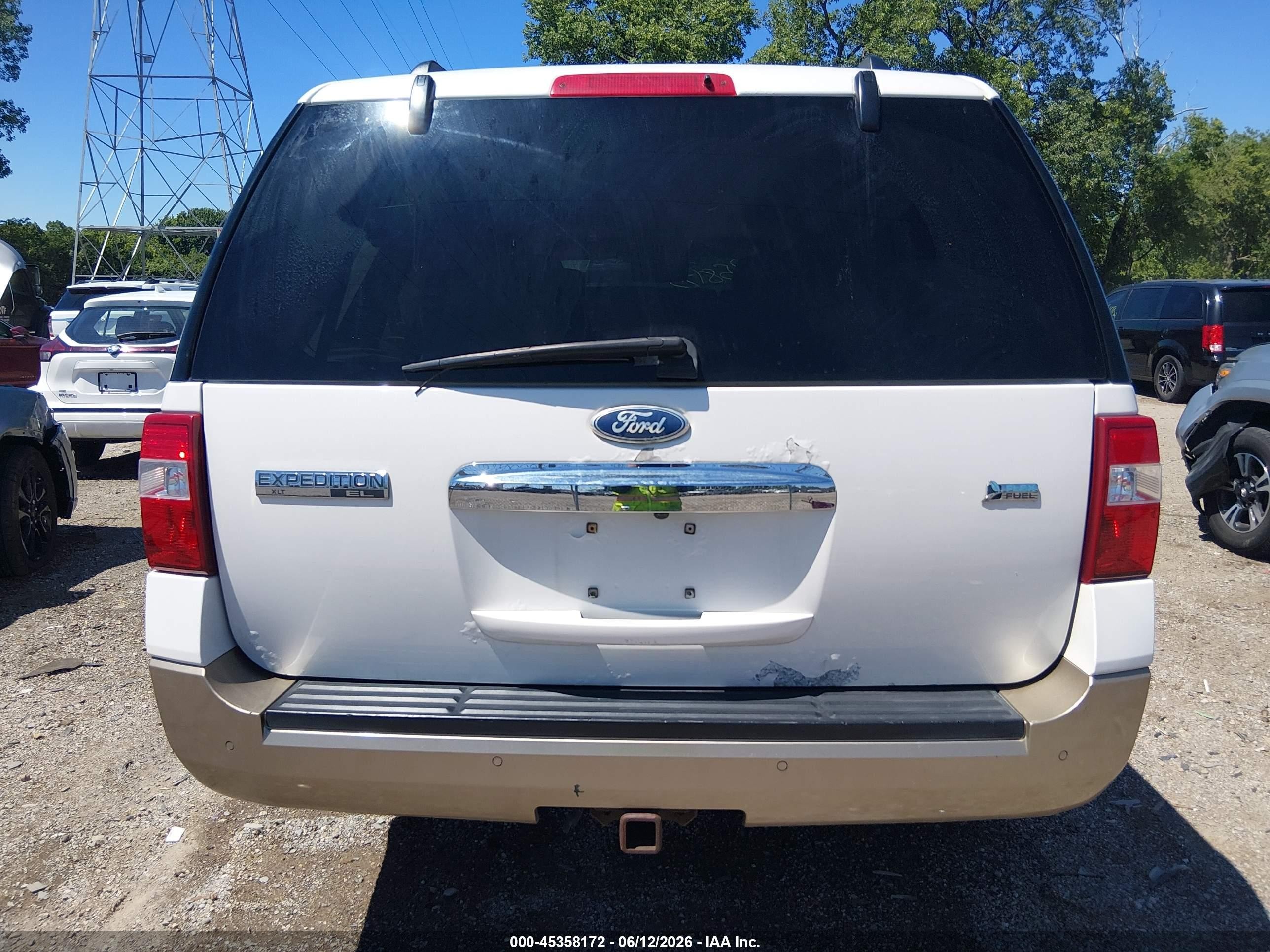 2011 Ford Expedition El Xlt White vin: 1FMJK1J58BEF06501