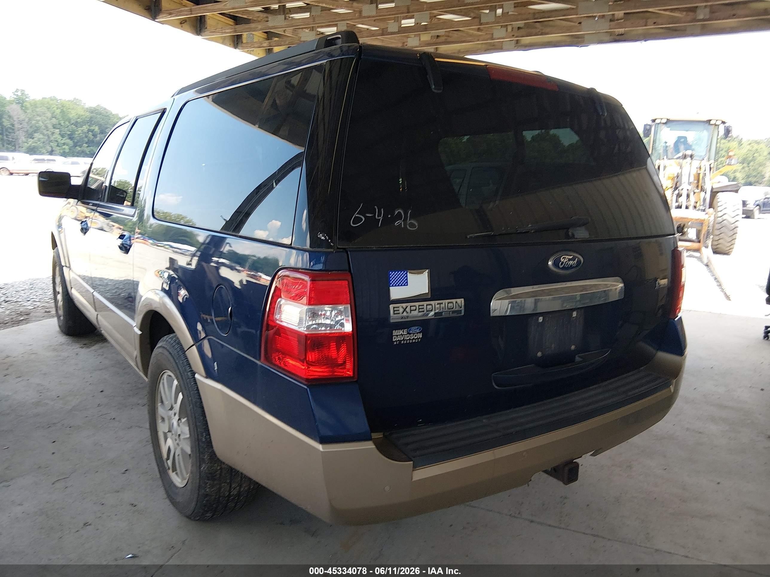 2012 Ford Expedition El Xlt Blue vin: 1FMJK1J59CEF16228
