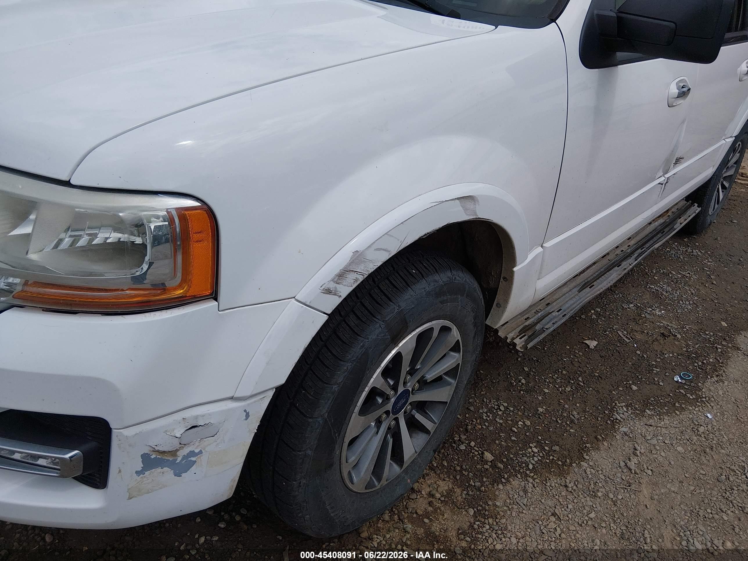 2015 Ford Expedition El Xlt White vin: 1FMJK1JT1FEF15416