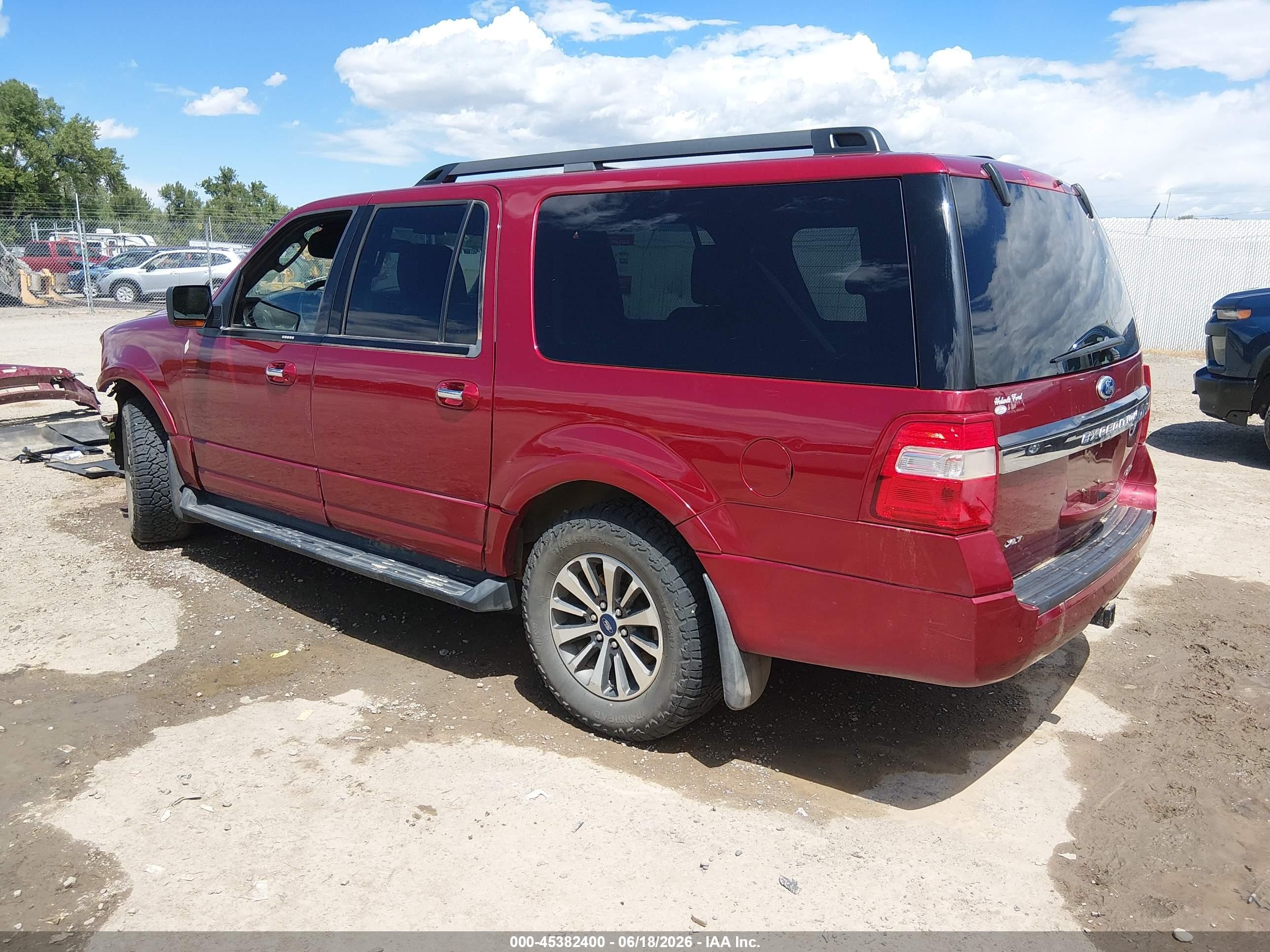 2015 Ford Expedition El Xlt Red vin: 1FMJK1JT2FEF23766