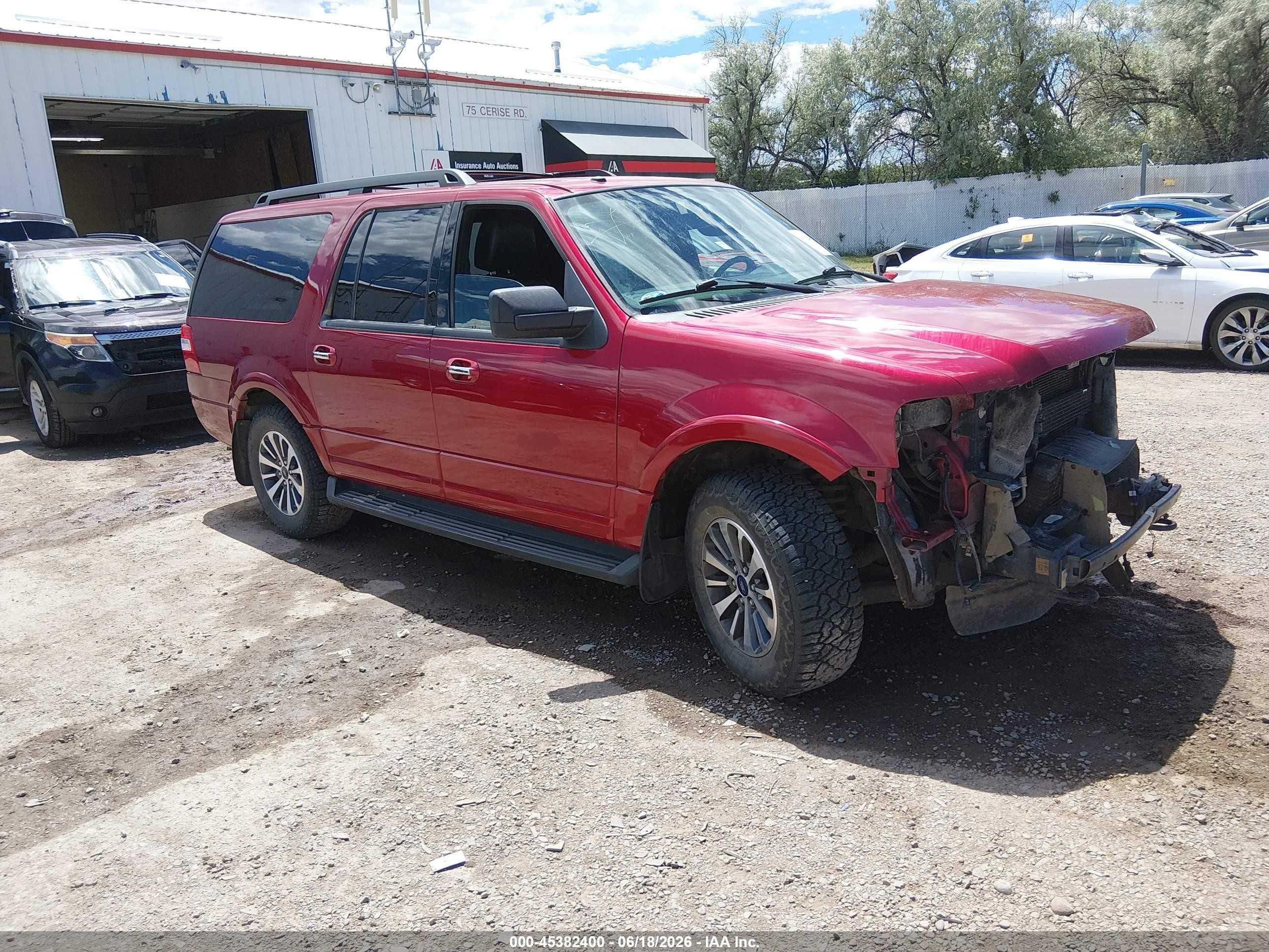 2015 Ford Expedition El Xlt Red vin: 1FMJK1JT2FEF23766