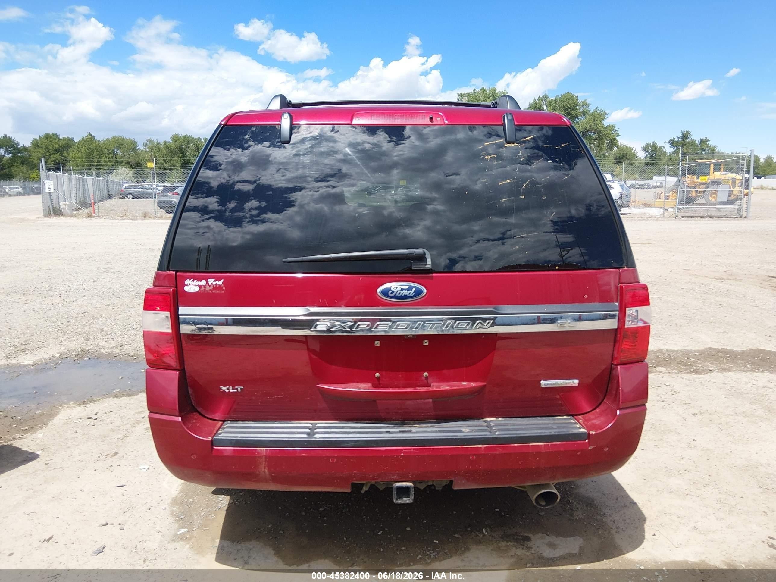 2015 Ford Expedition El Xlt Red vin: 1FMJK1JT2FEF23766