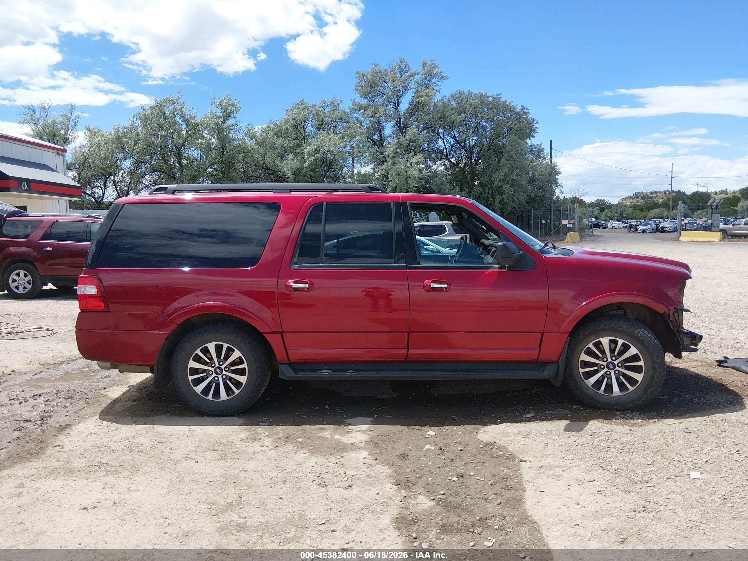 2015 Ford Expedition El Xlt Red vin: 1FMJK1JT2FEF23766