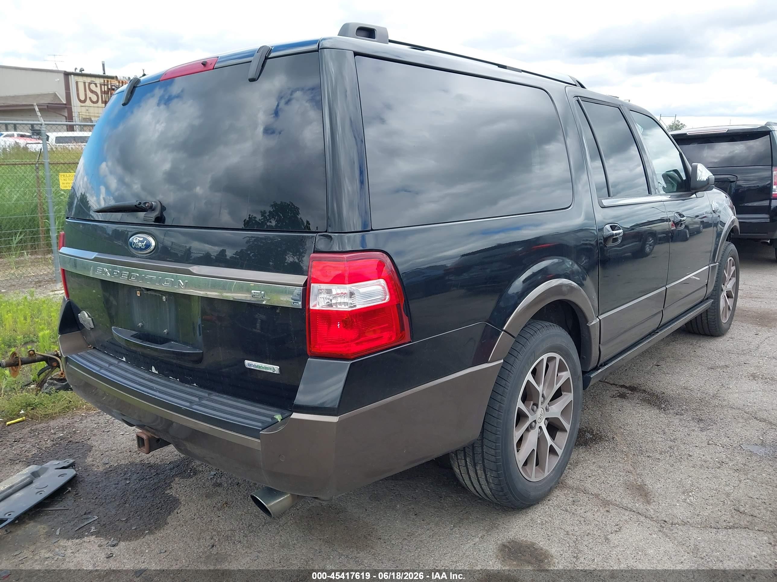 2015 Ford Expedition El King Ranch Черный vin: 1FMJK1JT2FEF31656