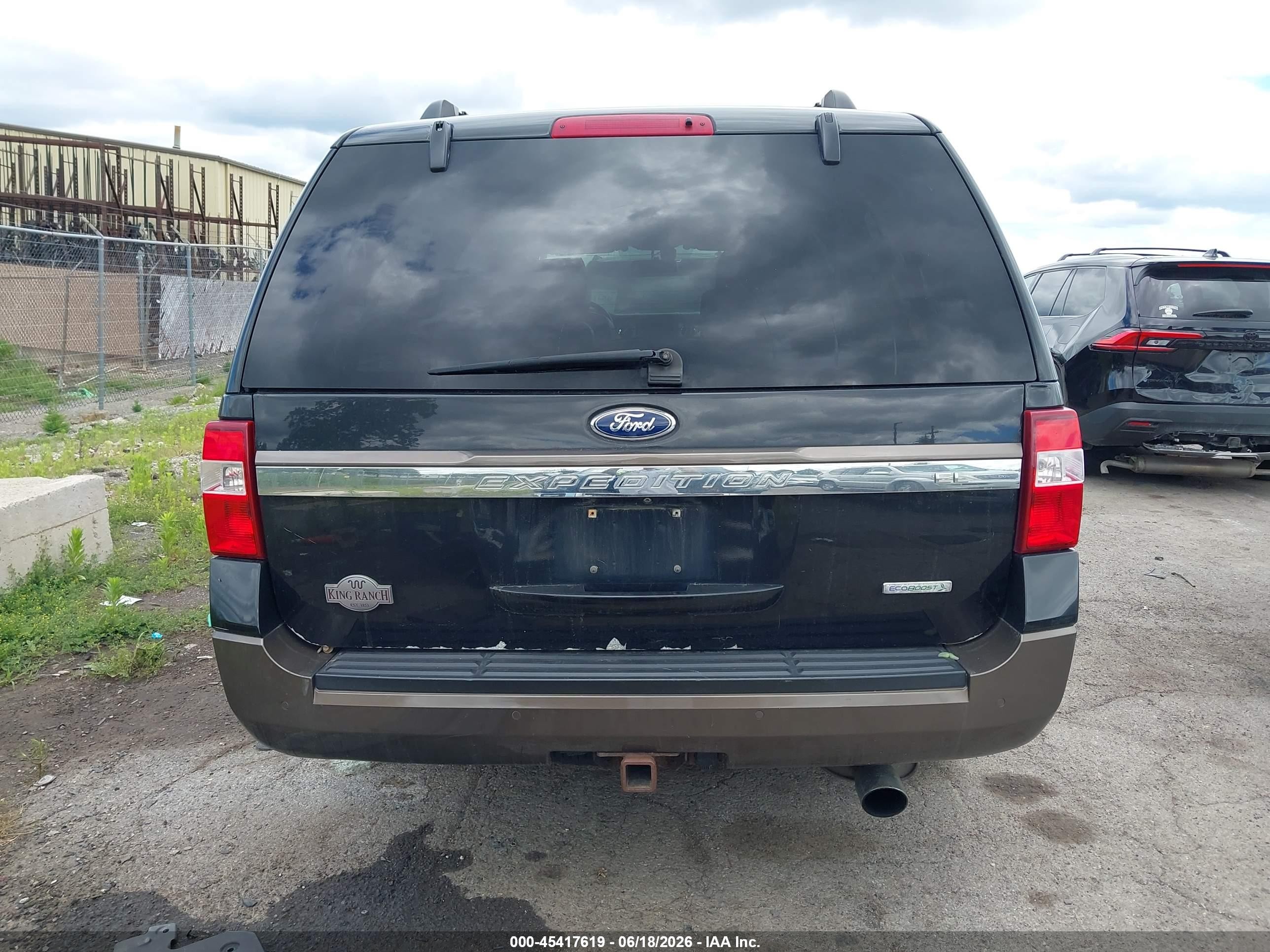 2015 Ford Expedition El King Ranch Черный vin: 1FMJK1JT2FEF31656