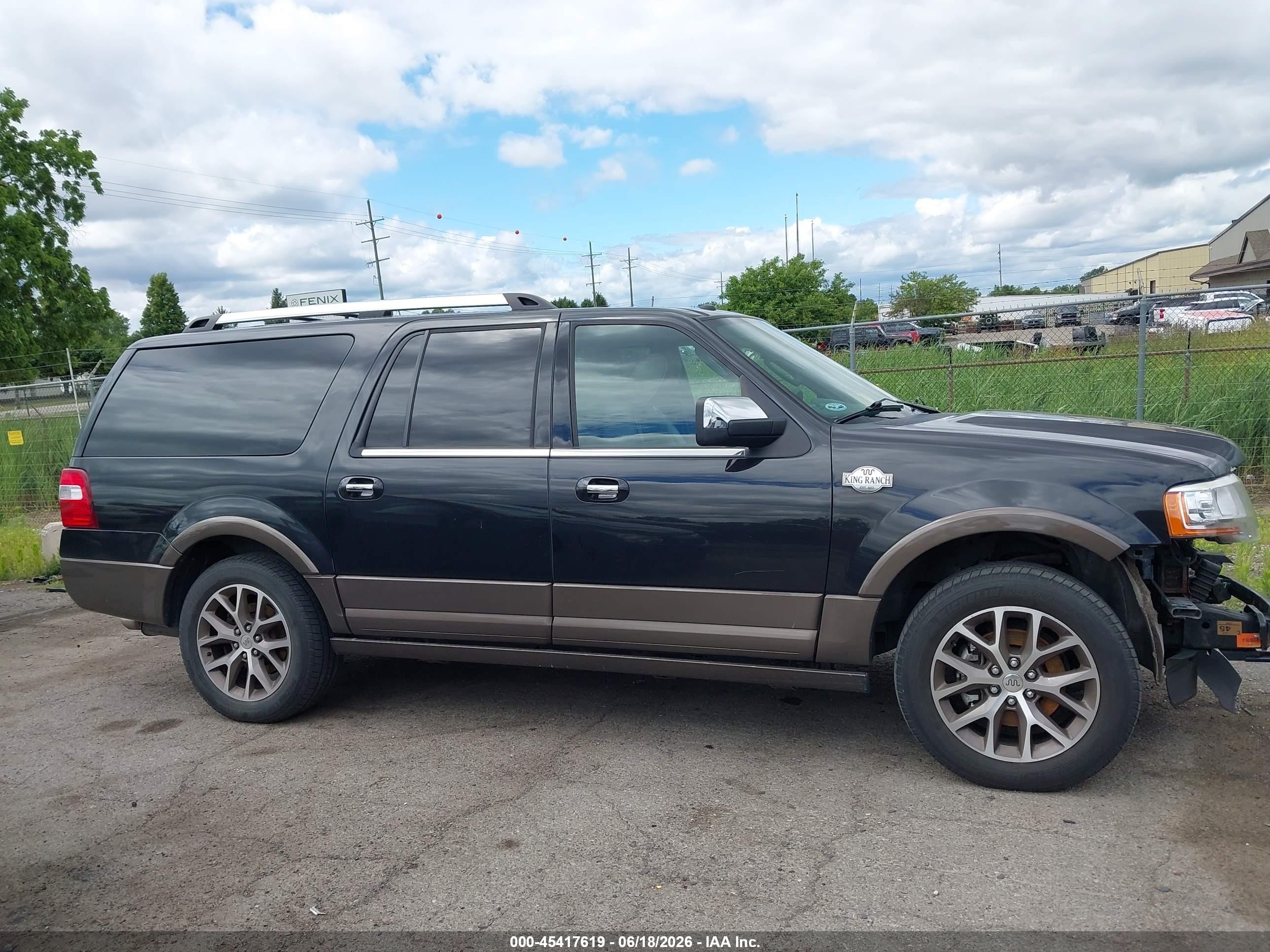 2015 Ford Expedition El King Ranch Черный vin: 1FMJK1JT2FEF31656