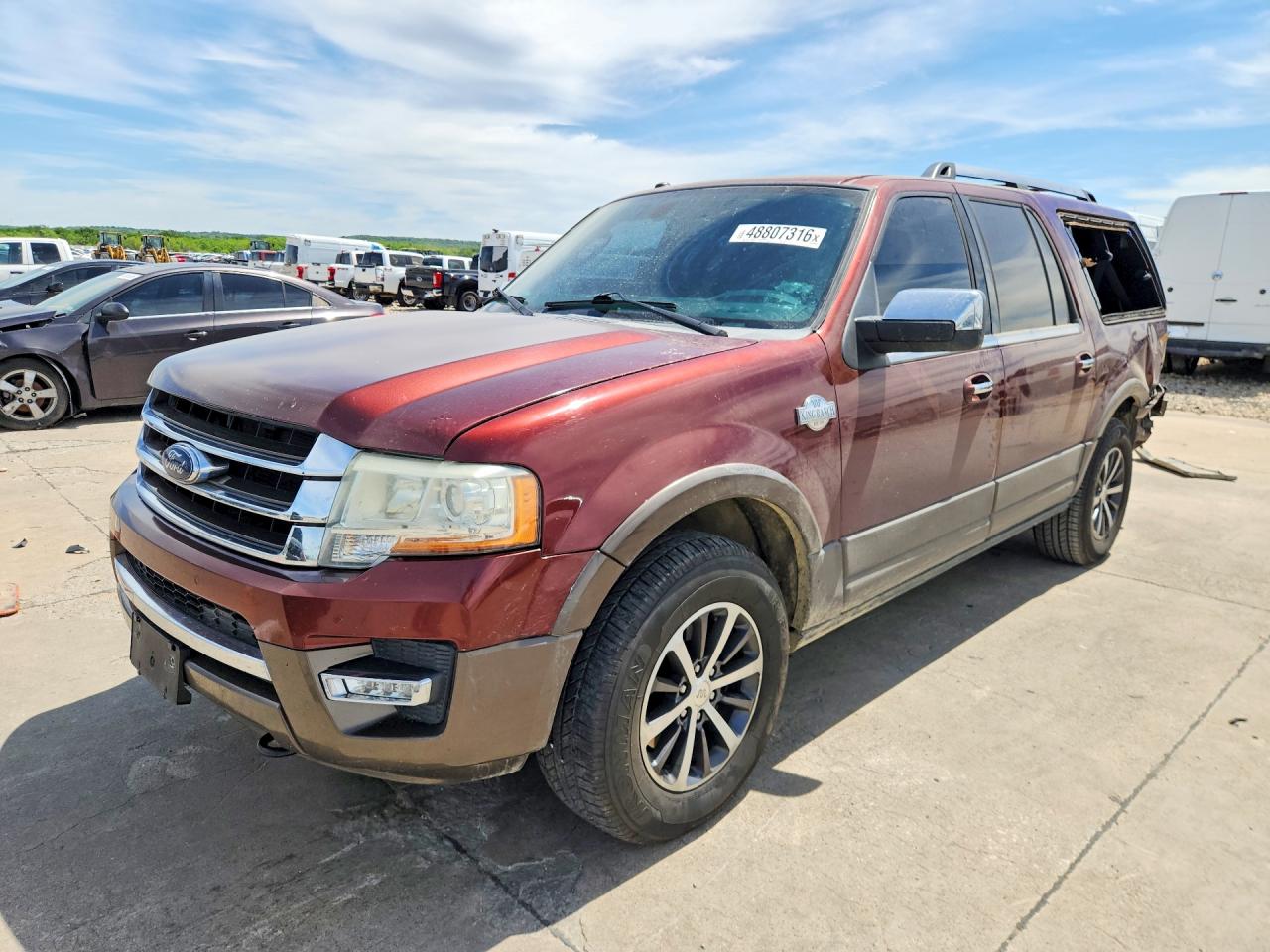2015 Ford Expedition El Xlt Maroon vin: 1FMJK1JT5FEF33577