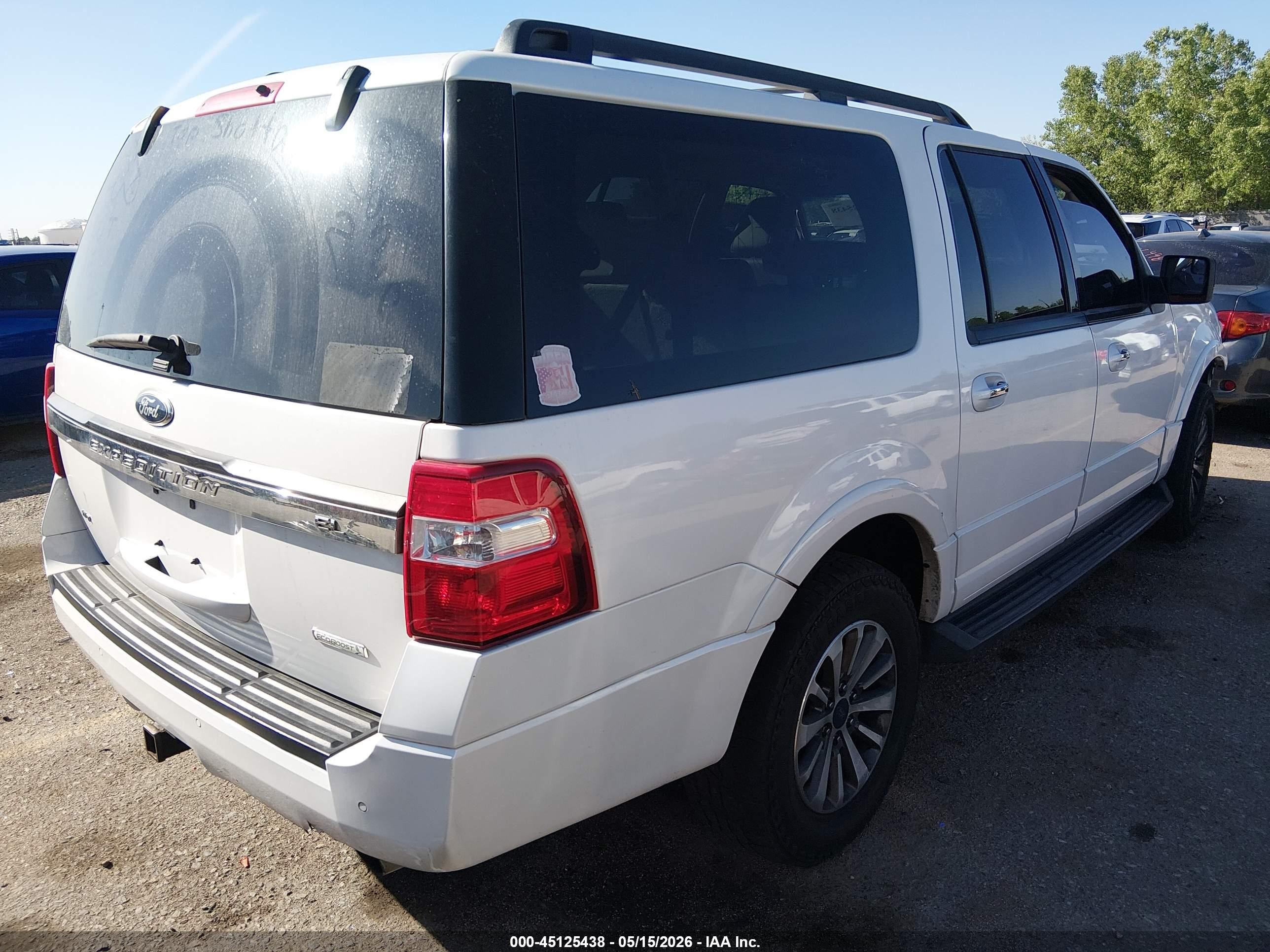 2015 Ford Expedition El Xlt White vin: 1FMJK1JT5FEF43607