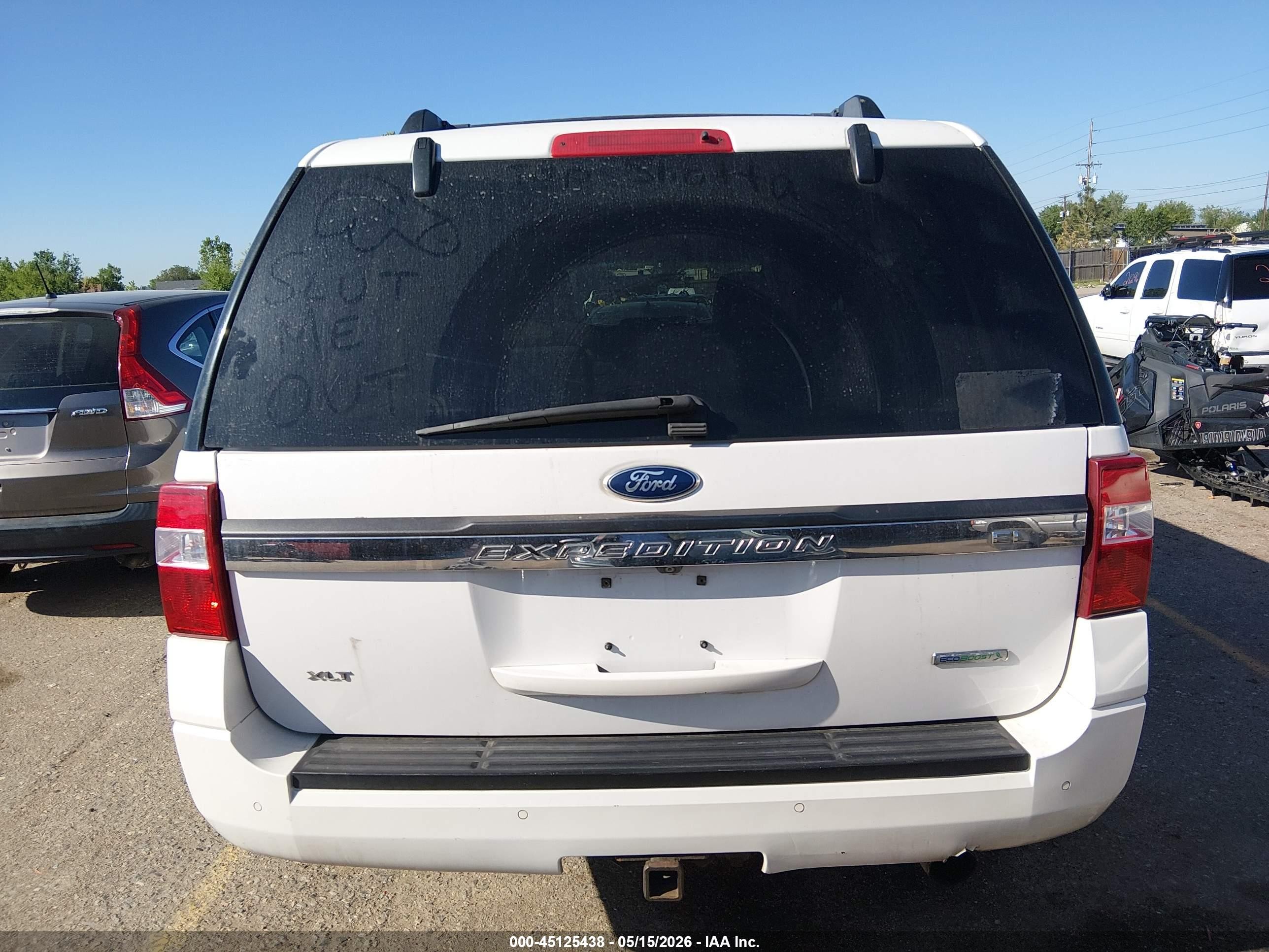 2015 Ford Expedition El Xlt White vin: 1FMJK1JT5FEF43607