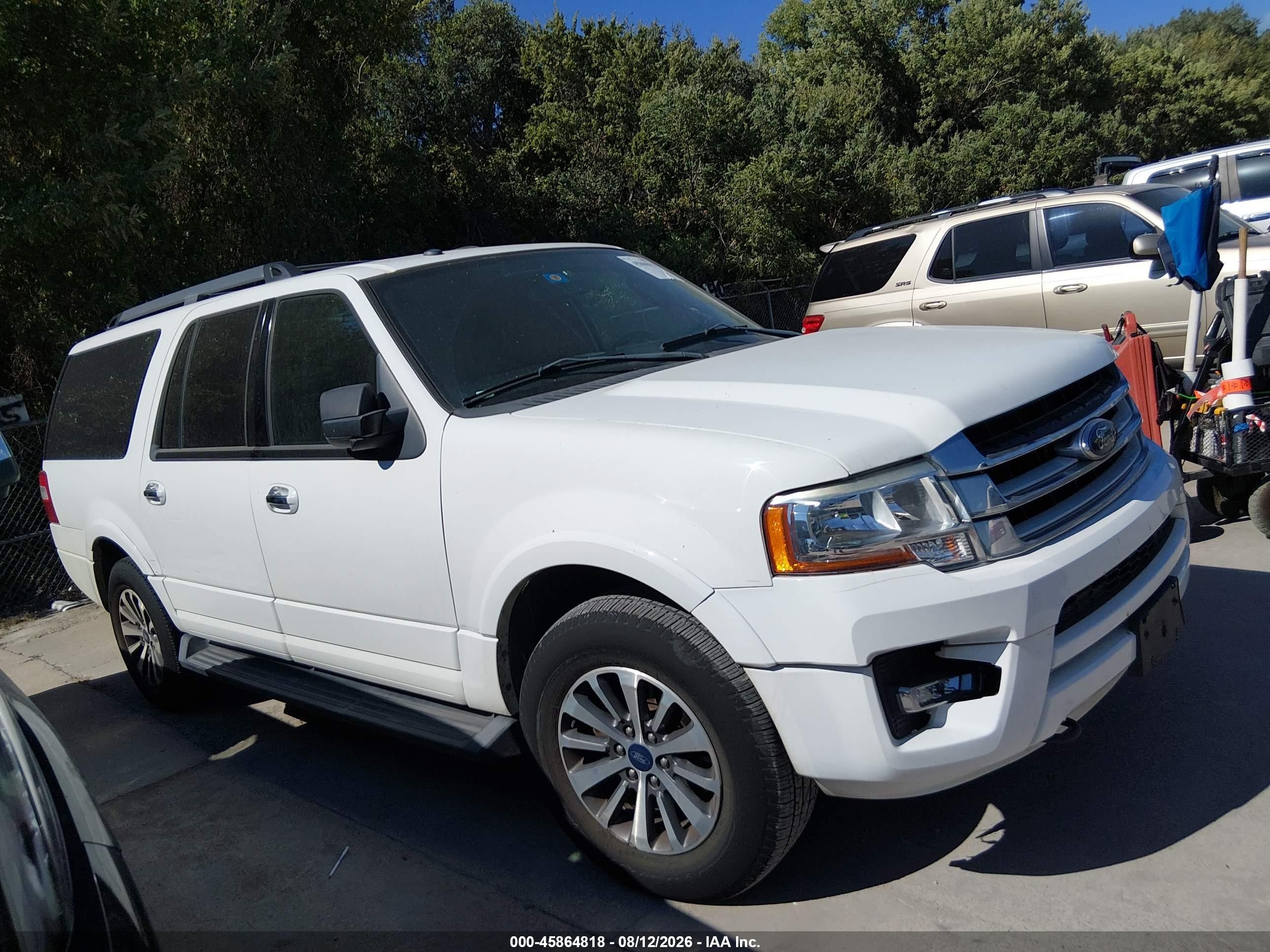2015 Ford Expedition El Xlt White vin: 1FMJK1JT8FEF25313