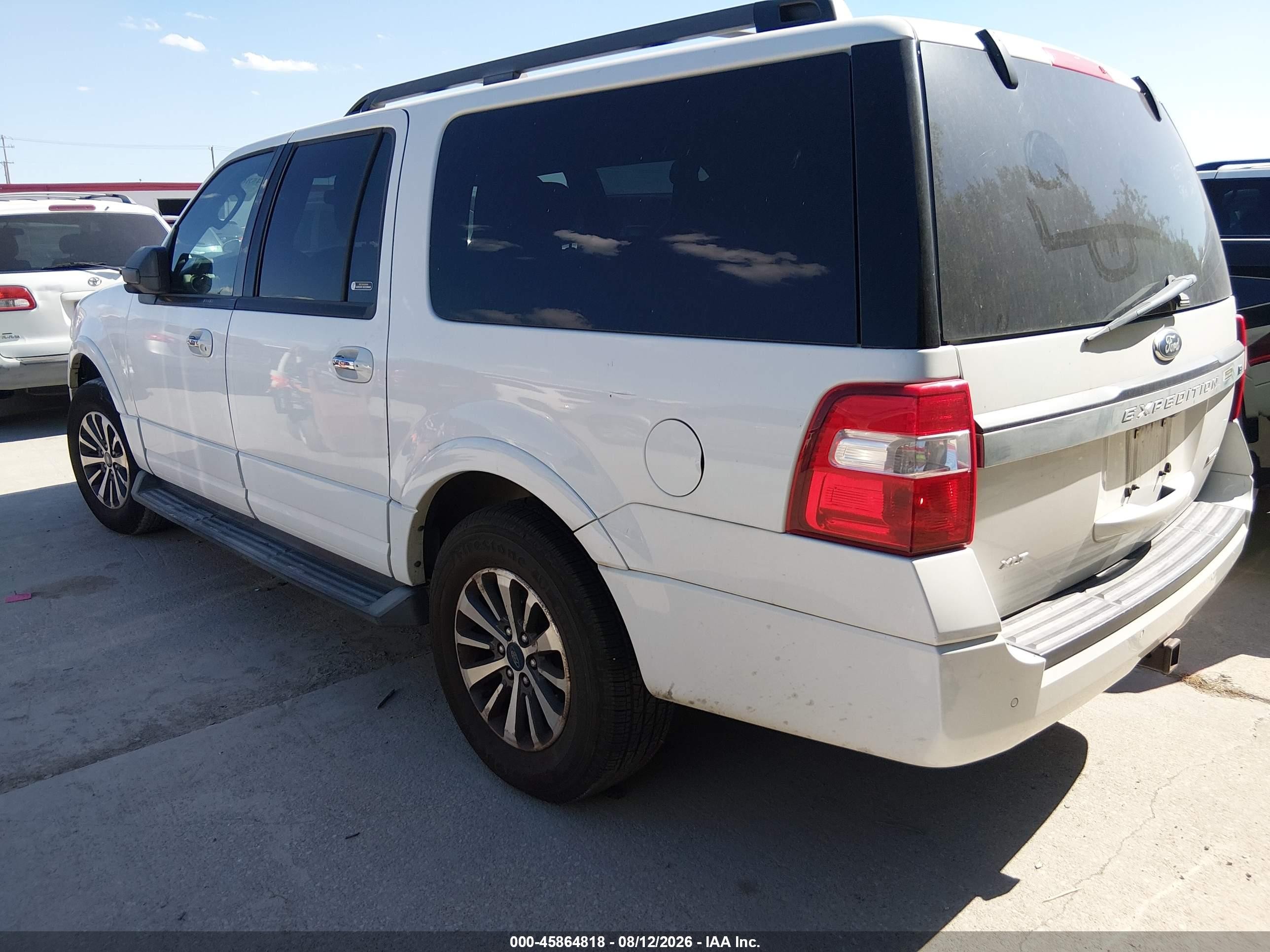 2015 Ford Expedition El Xlt White vin: 1FMJK1JT8FEF25313