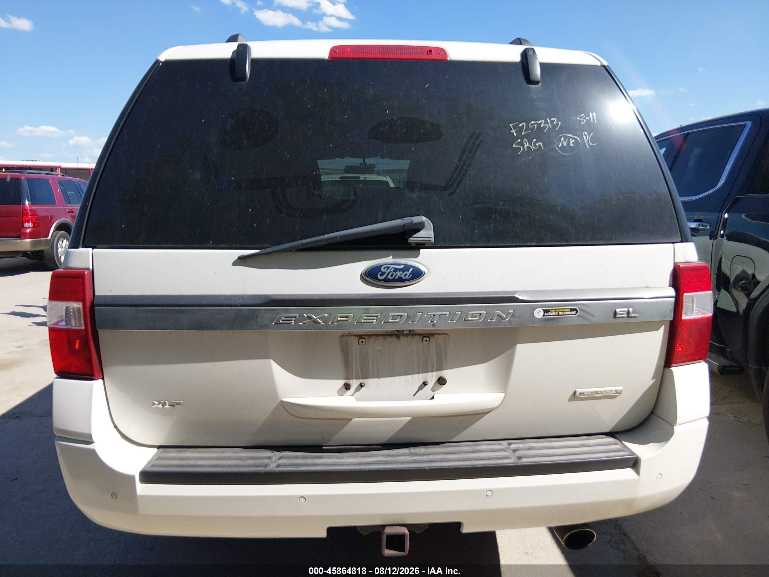 2015 Ford Expedition El Xlt White vin: 1FMJK1JT8FEF25313