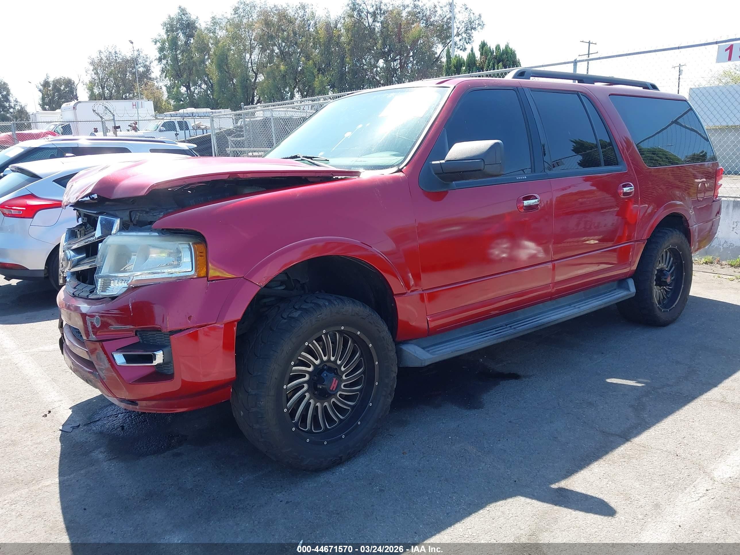 2015 Ford Expedition El Xlt Red vin: 1FMJK1JT8FEF45366