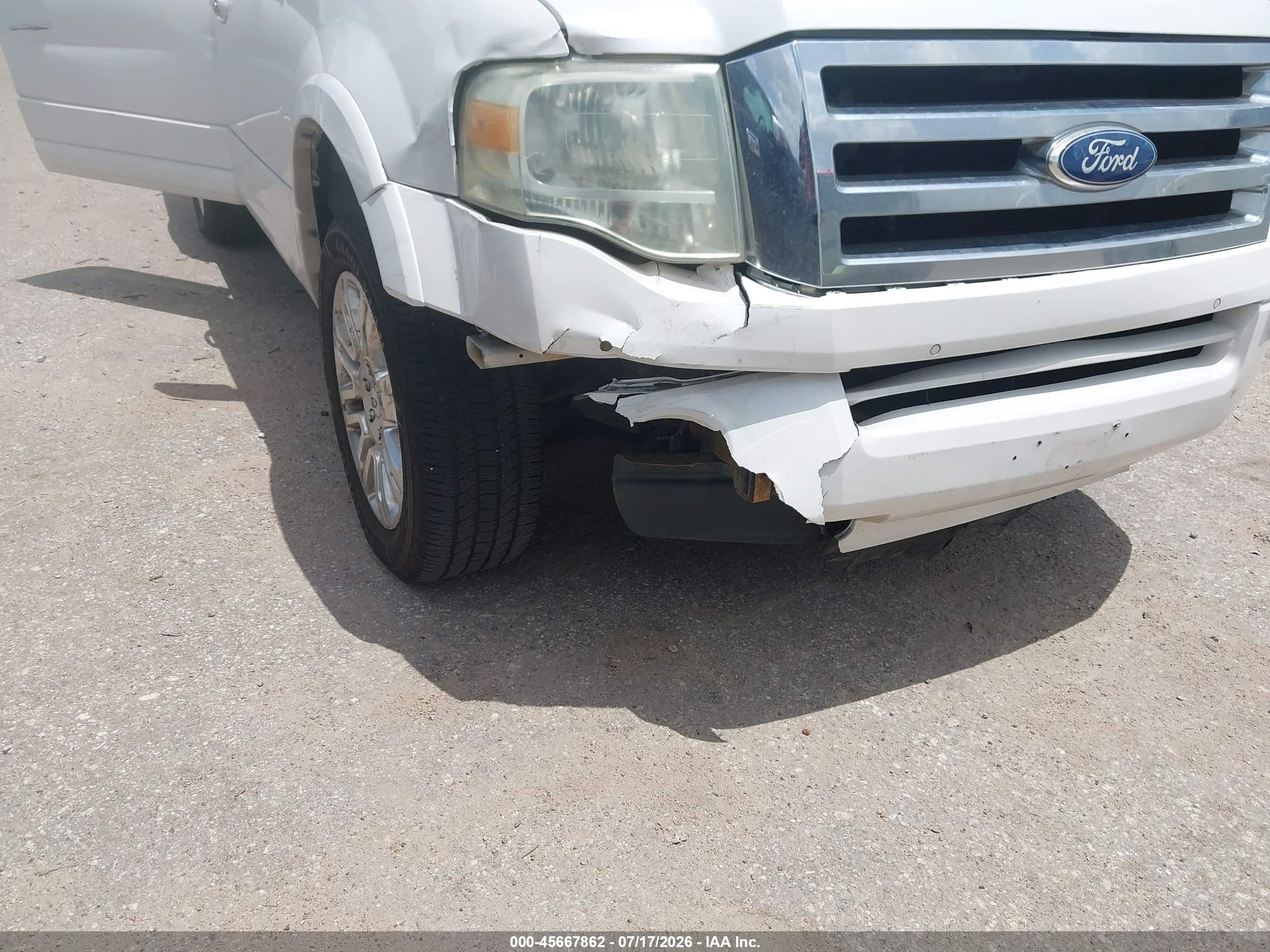 2012 Ford Expedition El Limited White vin: 1FMJK1K50CEF09599