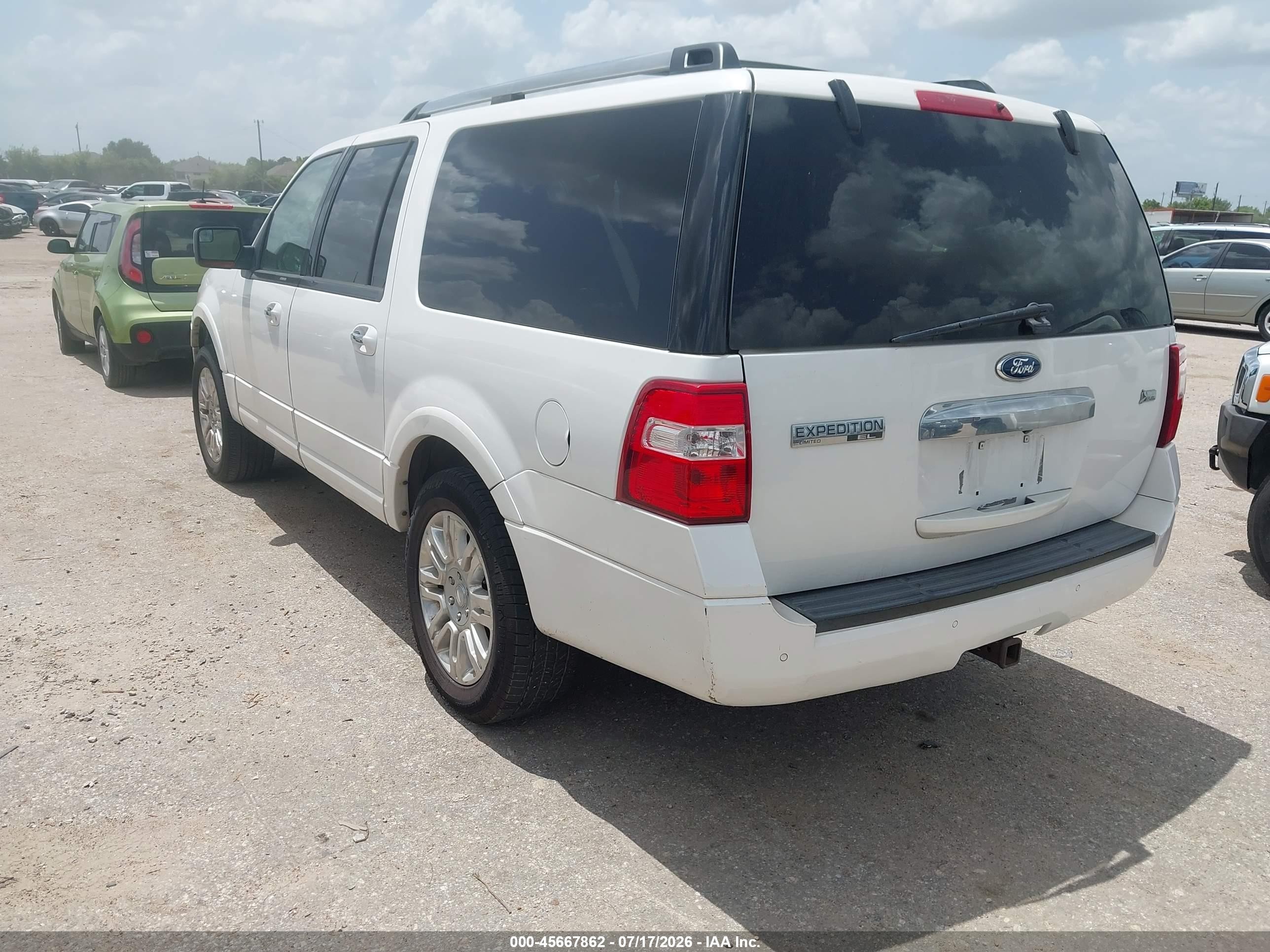 2012 Ford Expedition El Limited White vin: 1FMJK1K50CEF09599