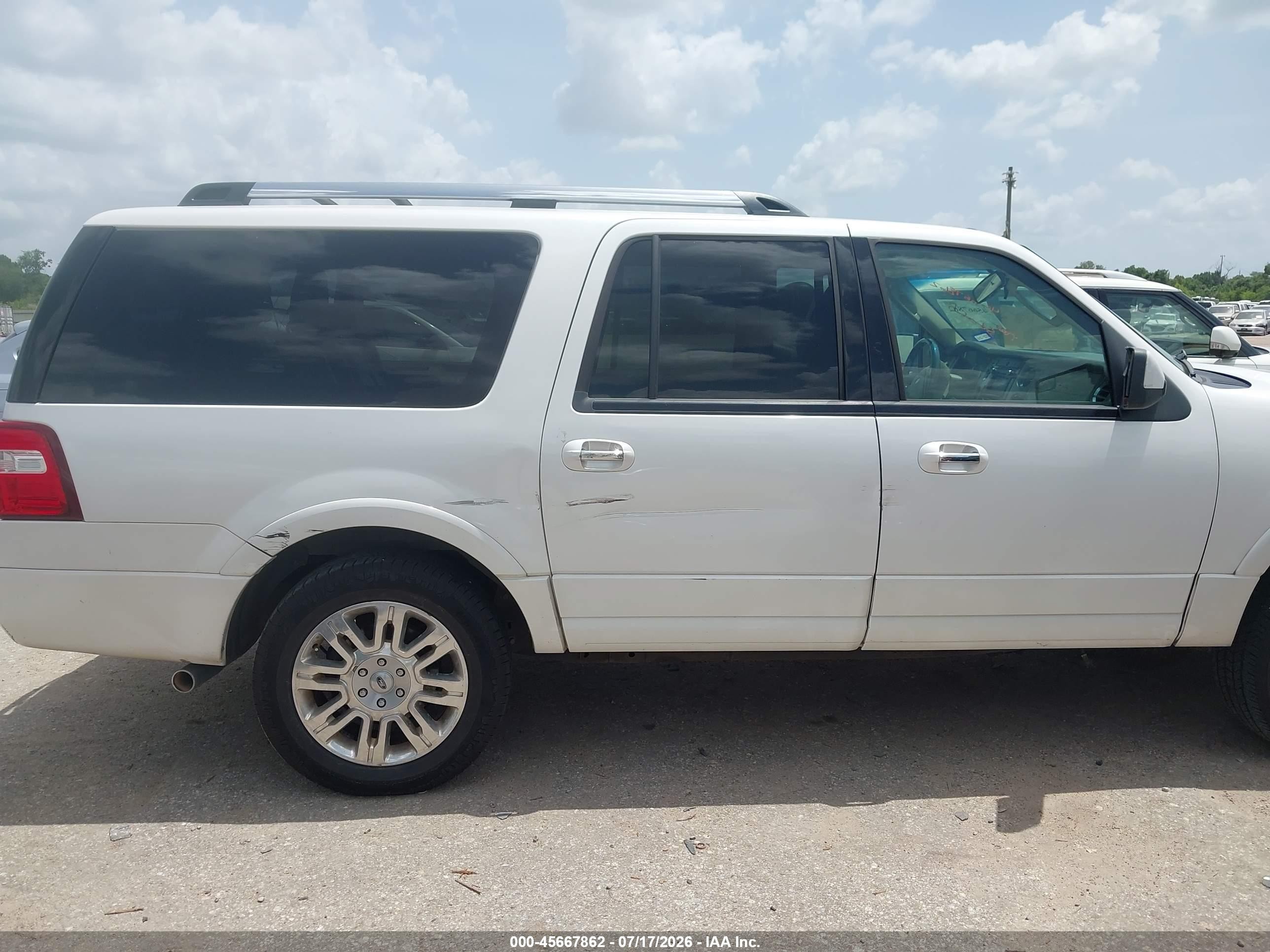 2012 Ford Expedition El Limited White vin: 1FMJK1K50CEF09599