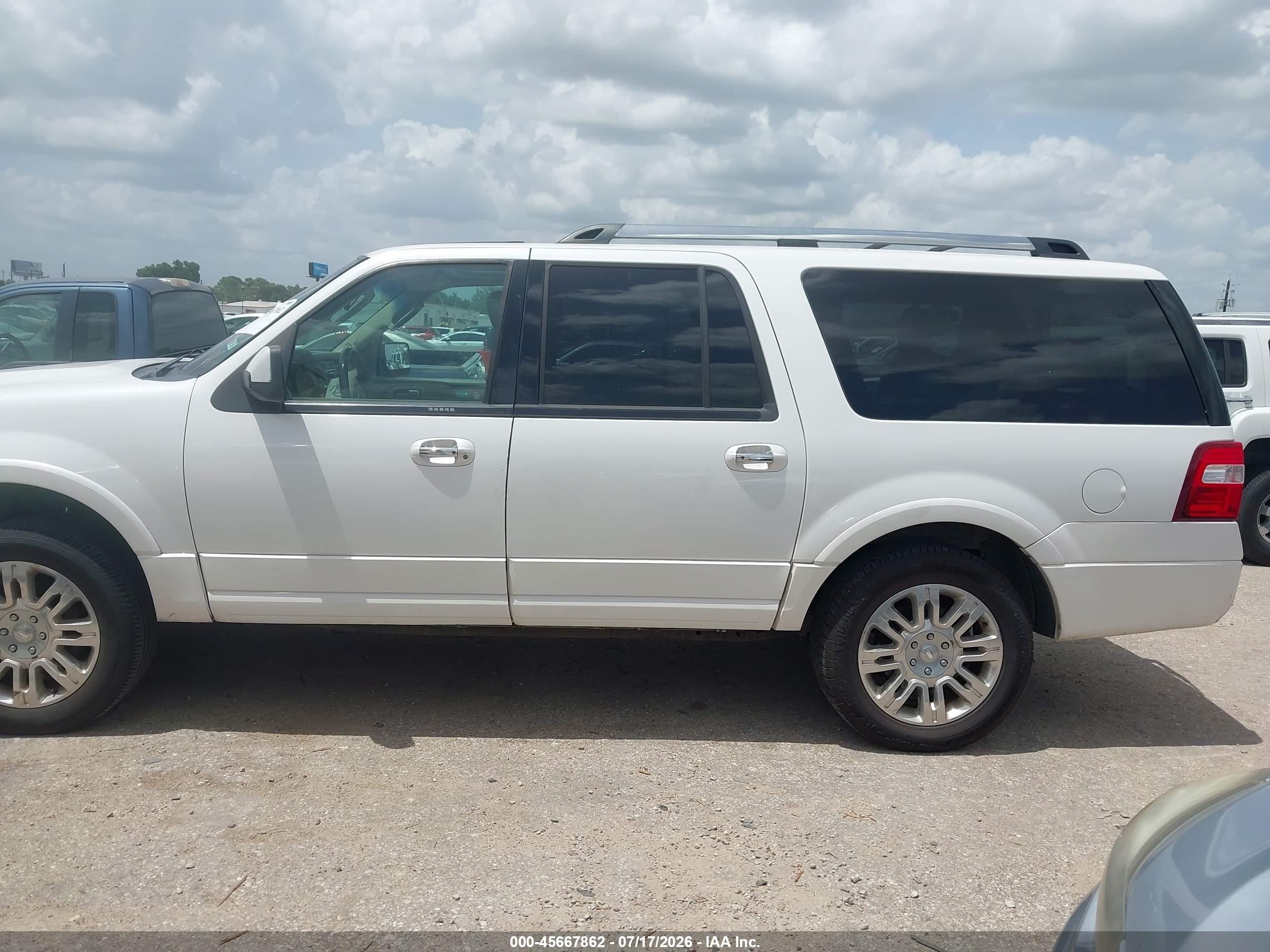 2012 Ford Expedition El Limited White vin: 1FMJK1K50CEF09599