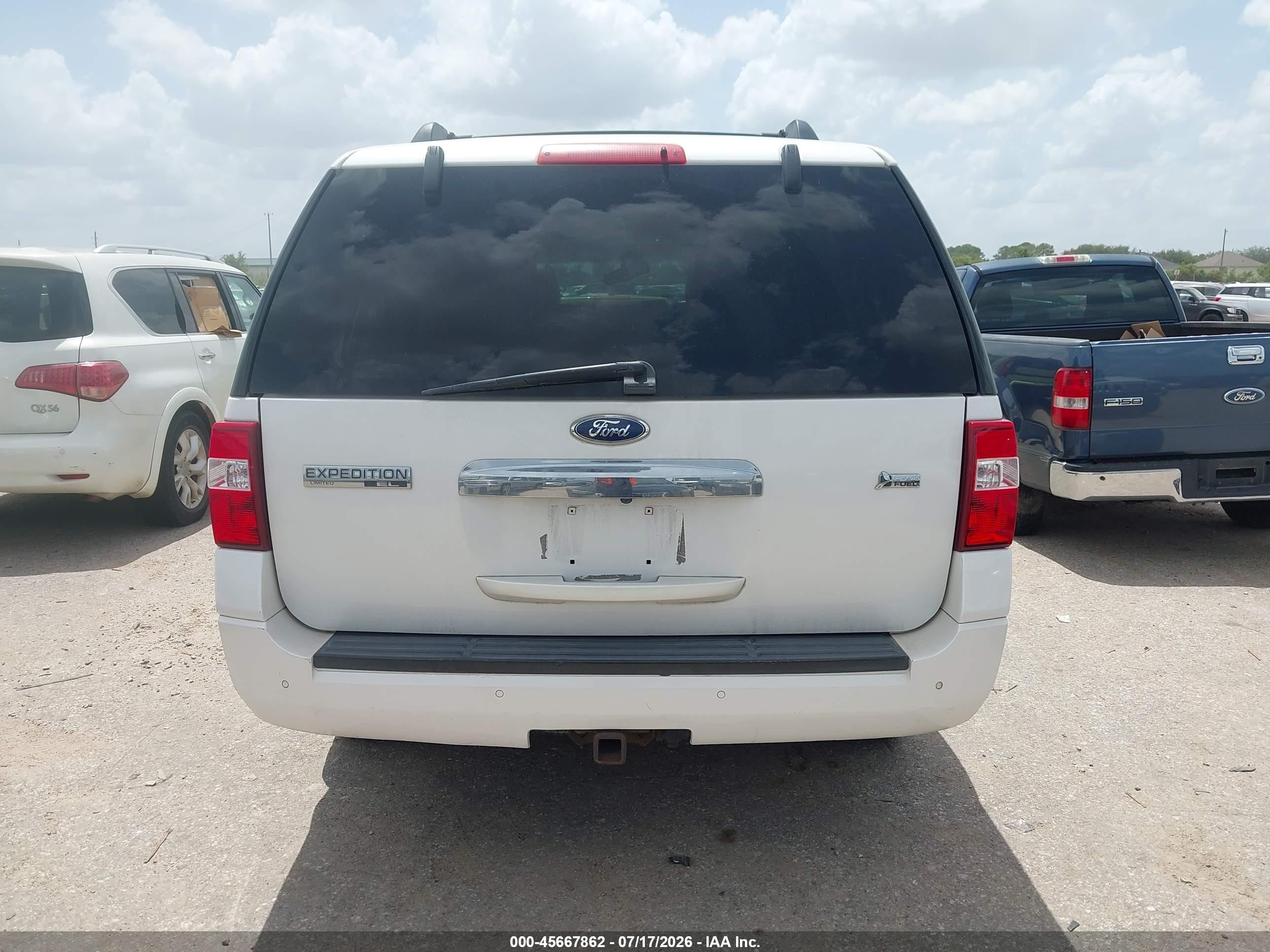2012 Ford Expedition El Limited White vin: 1FMJK1K50CEF09599